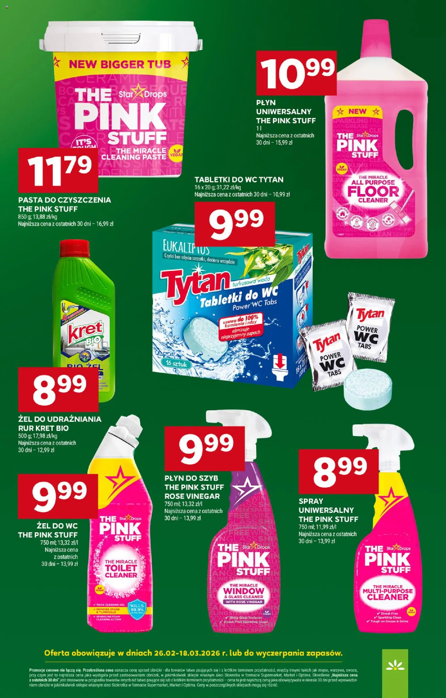 Stokrotka Gazetka od 26.02.2026 | Strona: 22 | Produkty: Stokrotka, Cleaner, Zapach, Woda