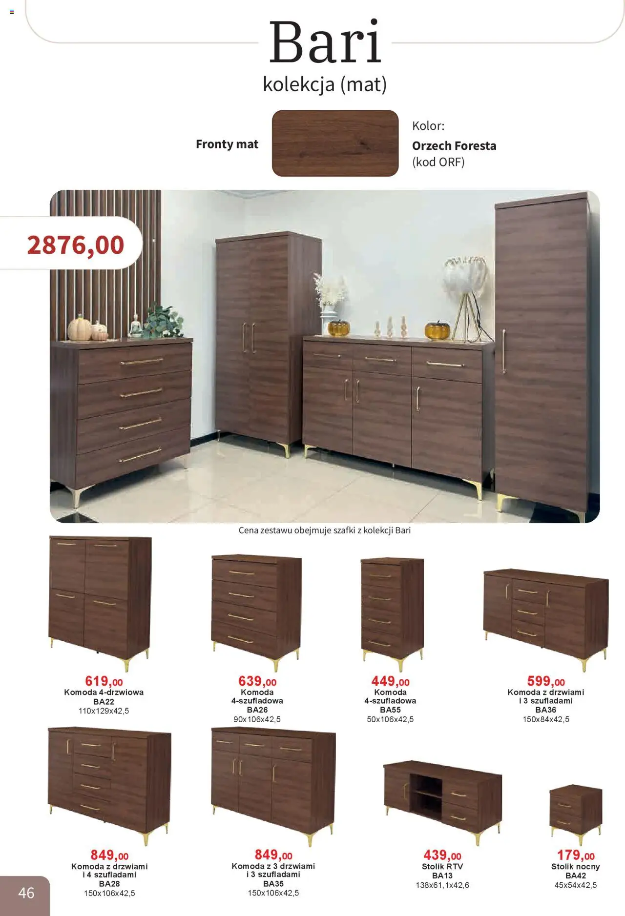 Bodzio Katalog od 01.10.2025 | Strona: 46 | Produkty: Komoda, Stolik nocny
