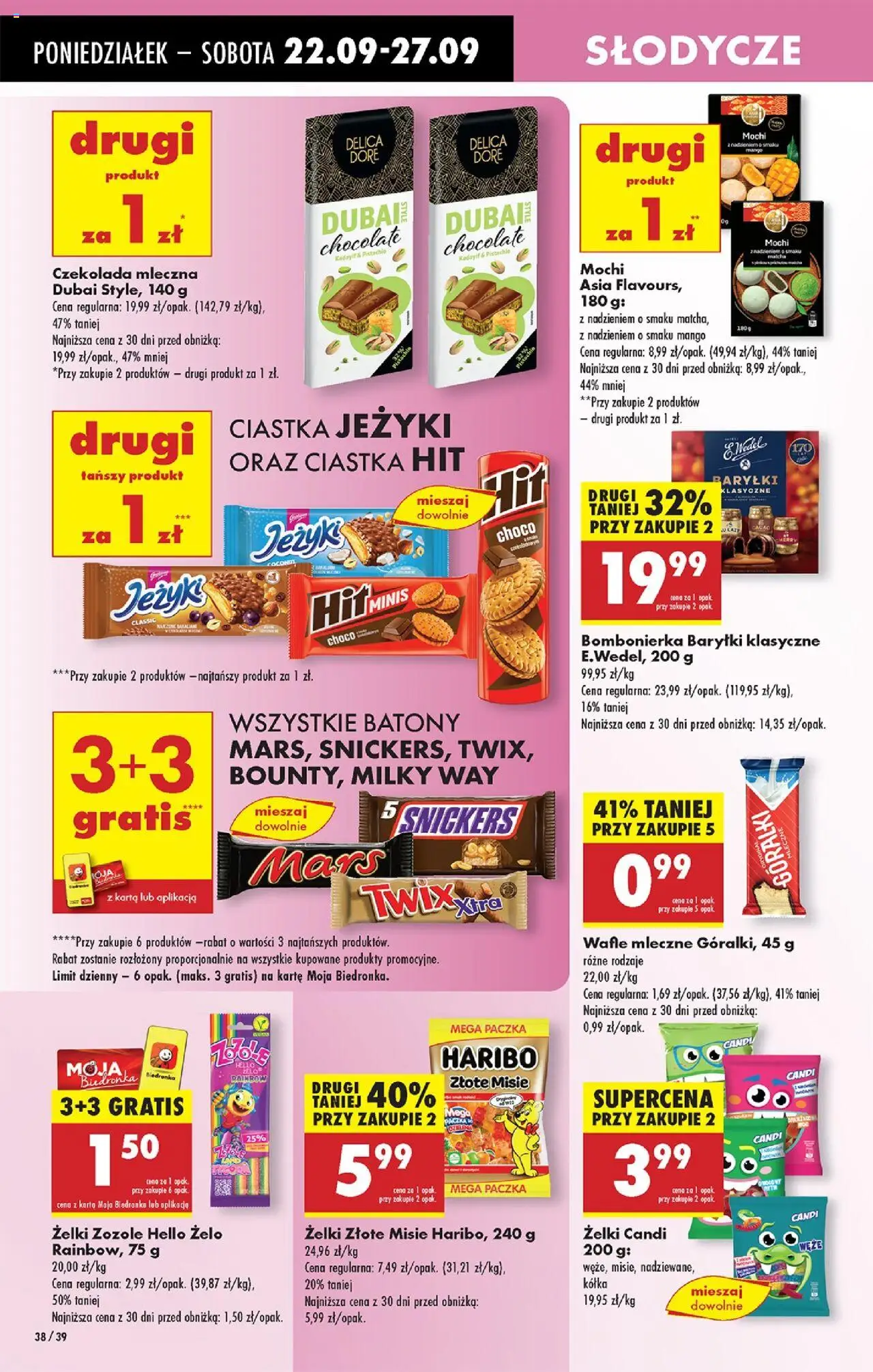 Biedronka gazetka od 22.09.2025 | Strona: 42 | Produkty: Karta, Wafle, Czekolada, Ciastka