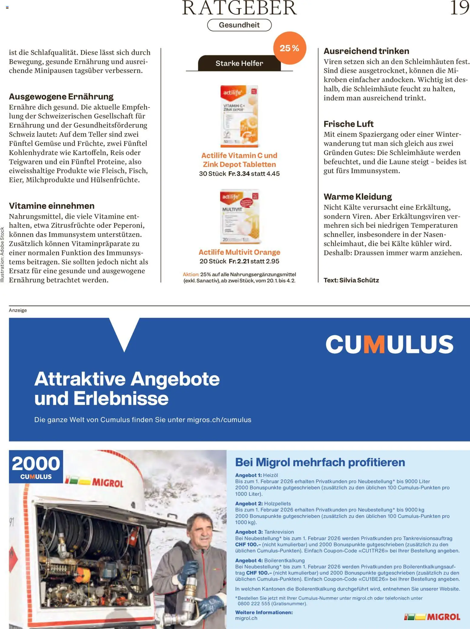 Migros Magazin – gültig ab 19.01.2026 | Seite: 19 | Produkte: Kühler, Teigwaren, Reis, Gemüse