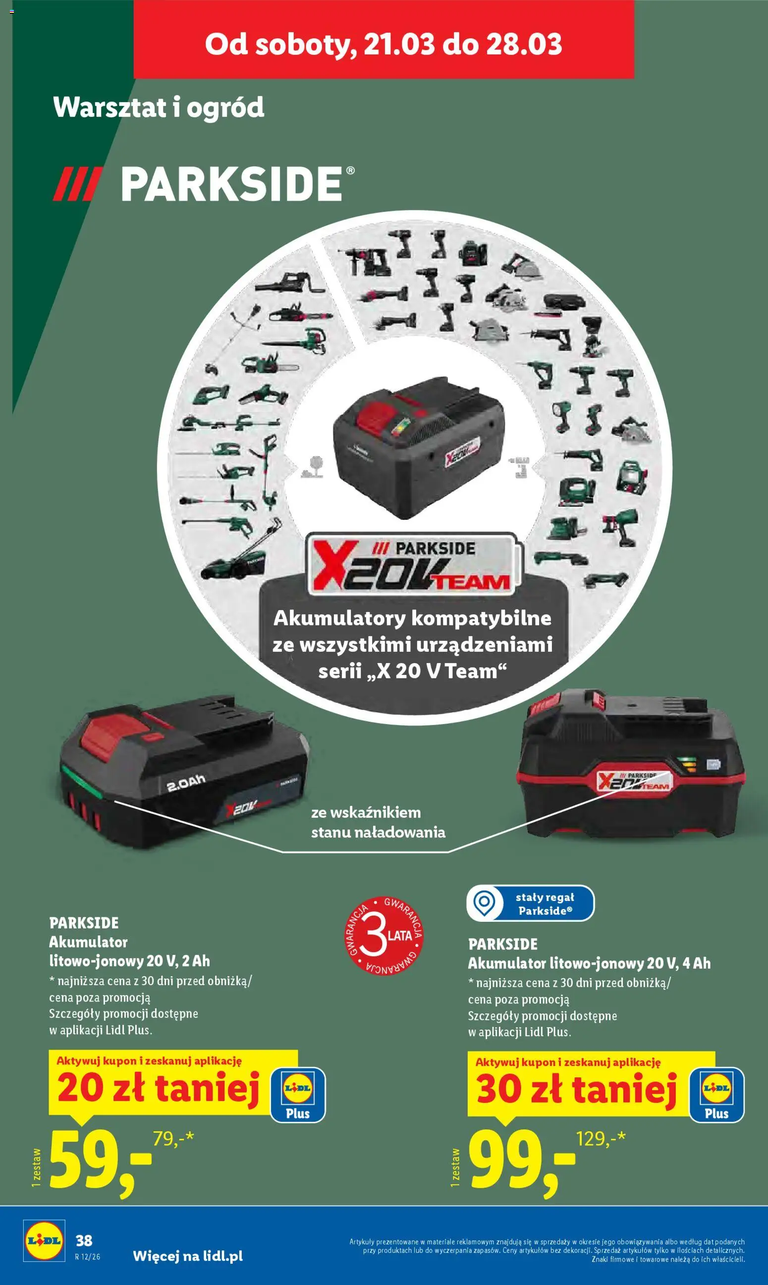 Lidl Polsko leták - Oferta wazna od 16.03.2026 | Strana: 46 | Produkty: Parkside, Regál