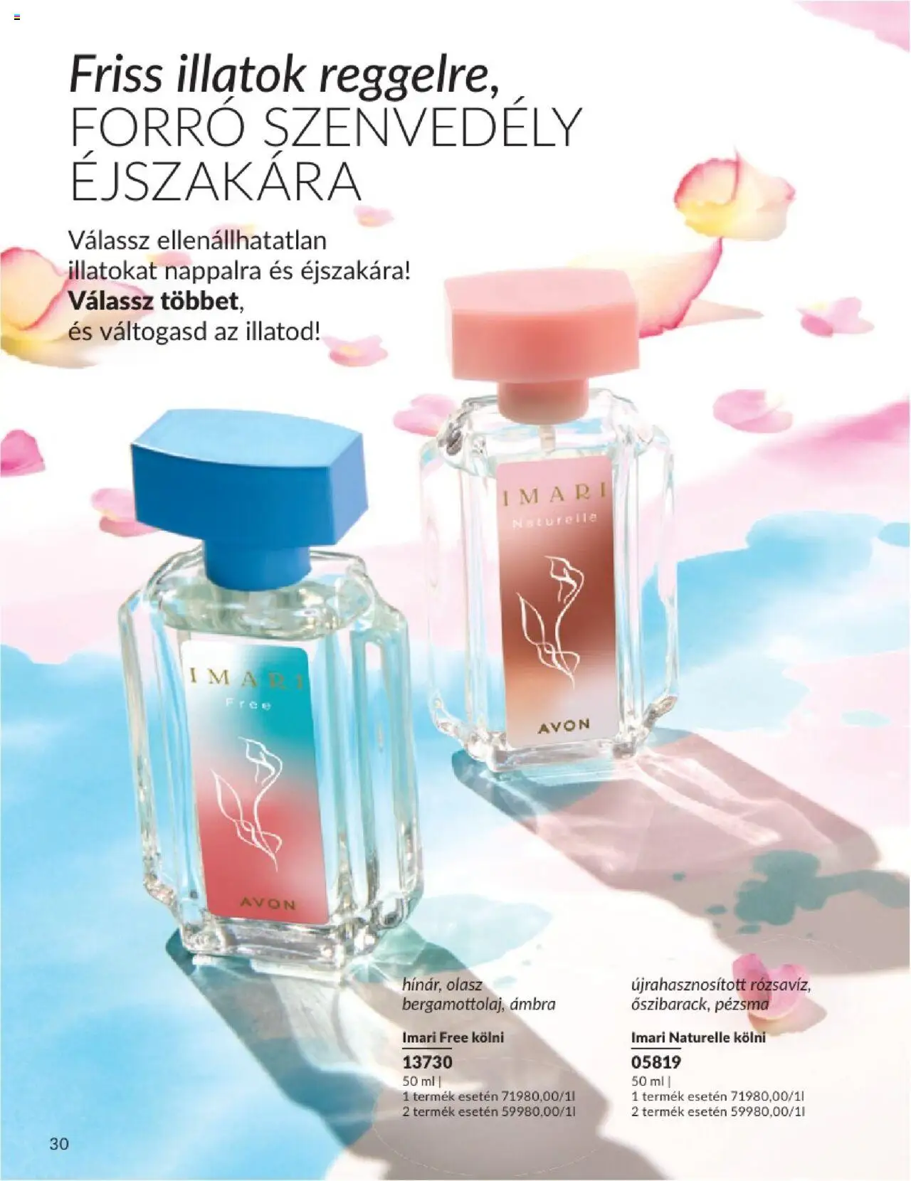 Avon akciós ujság - amely érvényes a következő dátumtól: 01.06.2025 | Oldal: 30 | Termékek: Kölni