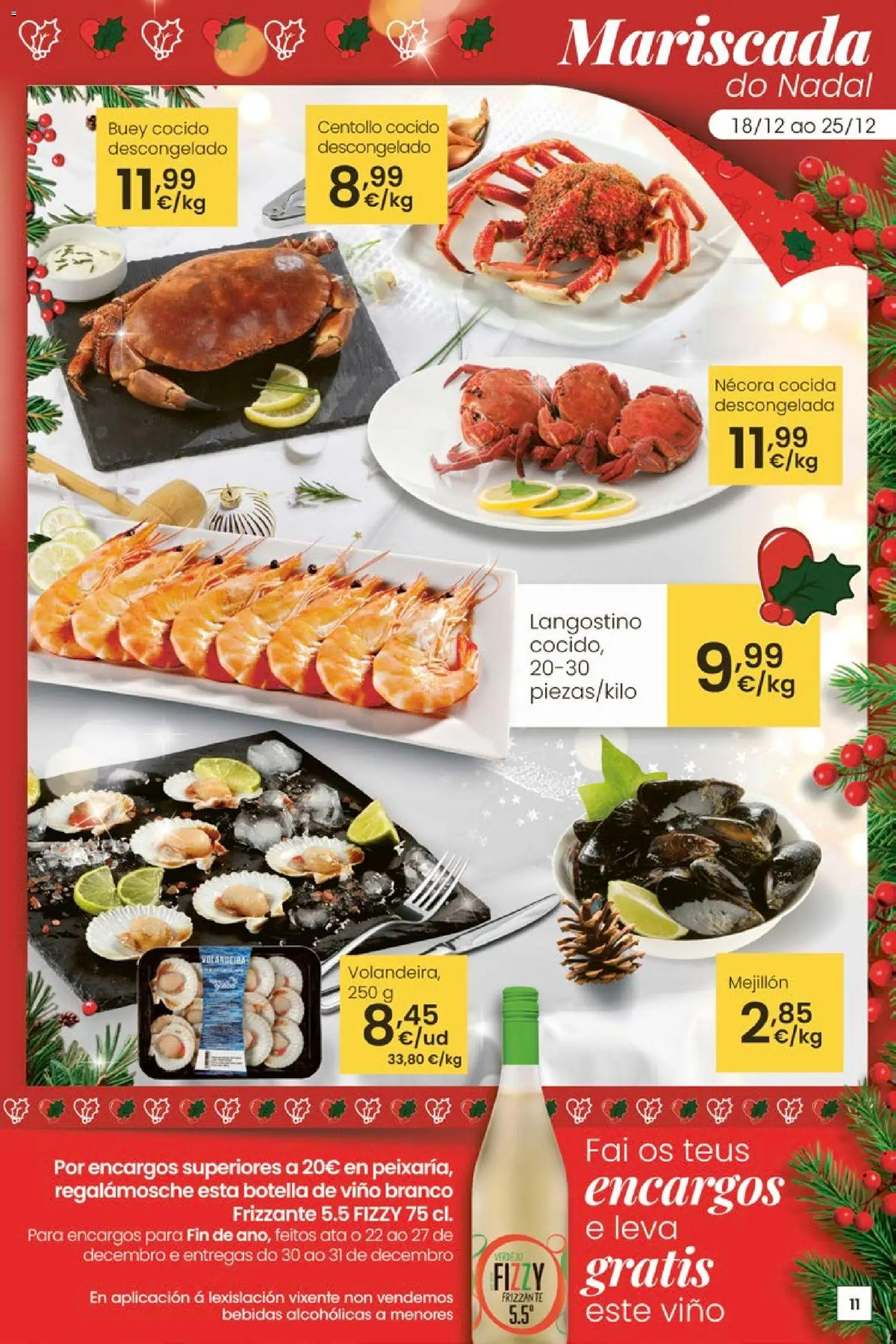 Eroski - Center │ válido desde el 18.12.2025 | Página: 11 | Productos: Vino, Langostino