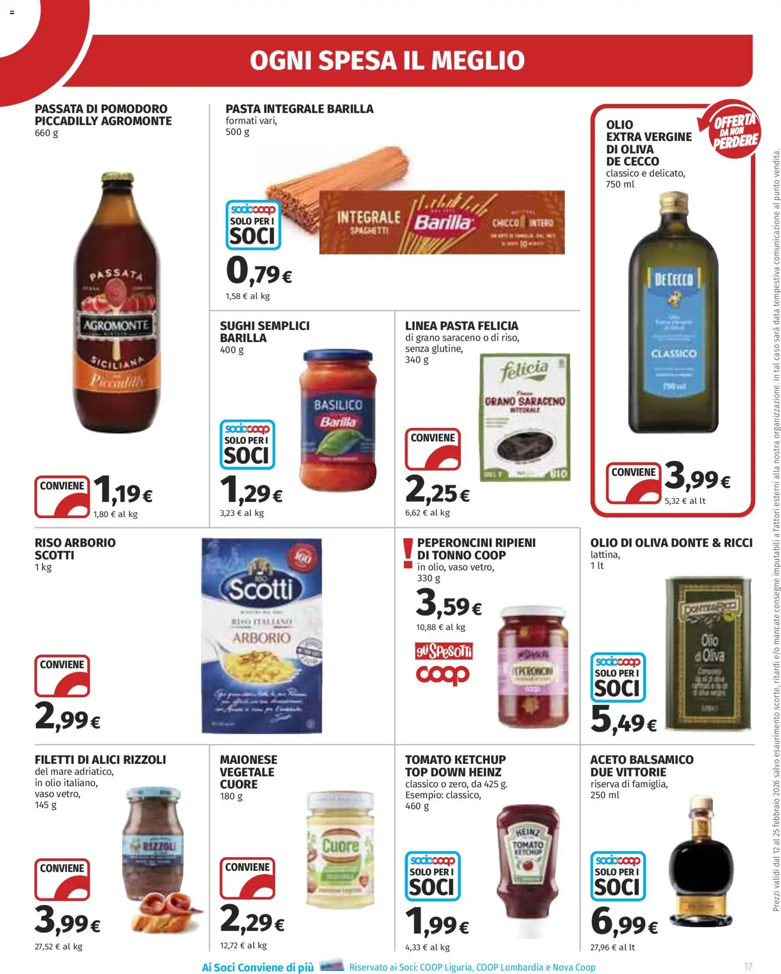 Volantino Ipercoop del 12.02.2026 | Pagina: 17 | Prodotti: Pomodoro, Passata di pomodoro, Alici, Olio di Oliva