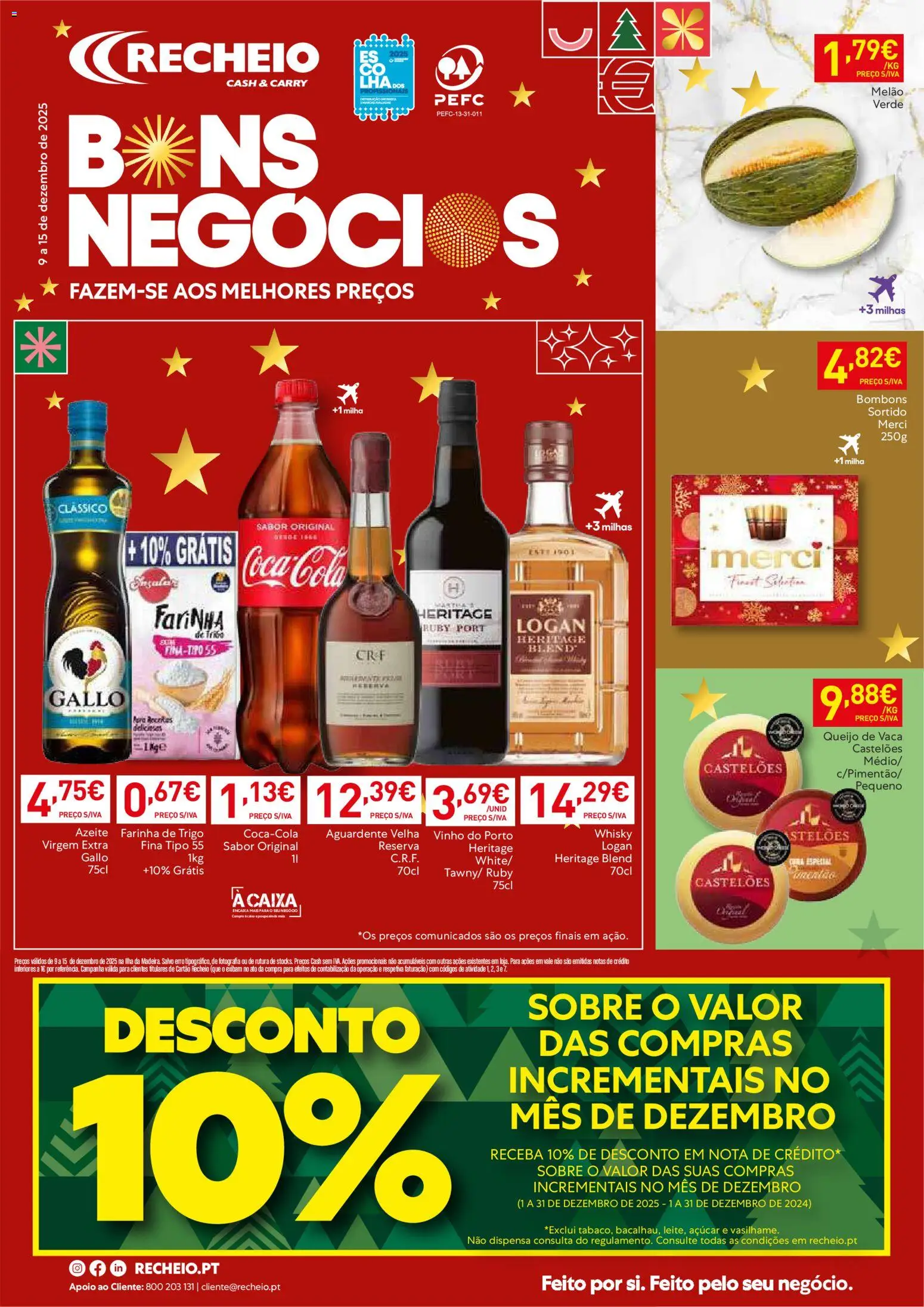 Recheio folheto Madeira │ válido de 09.12.2025 | Página: 1 | Produtos: Azeite, Vinho, Açúcar, Melão