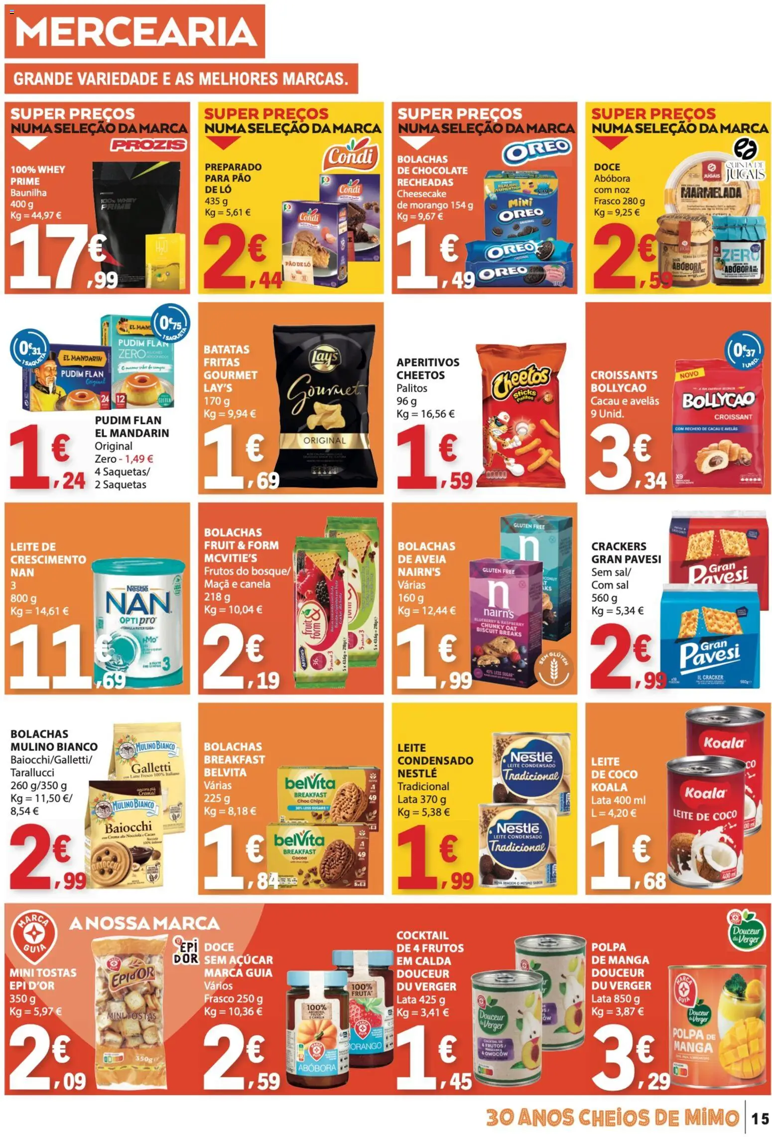 E.Leclerc folheto │ válido de 19.03.2026 | Página: 15 | Produtos: Tostas, Canela, Abóbora, Açúcar