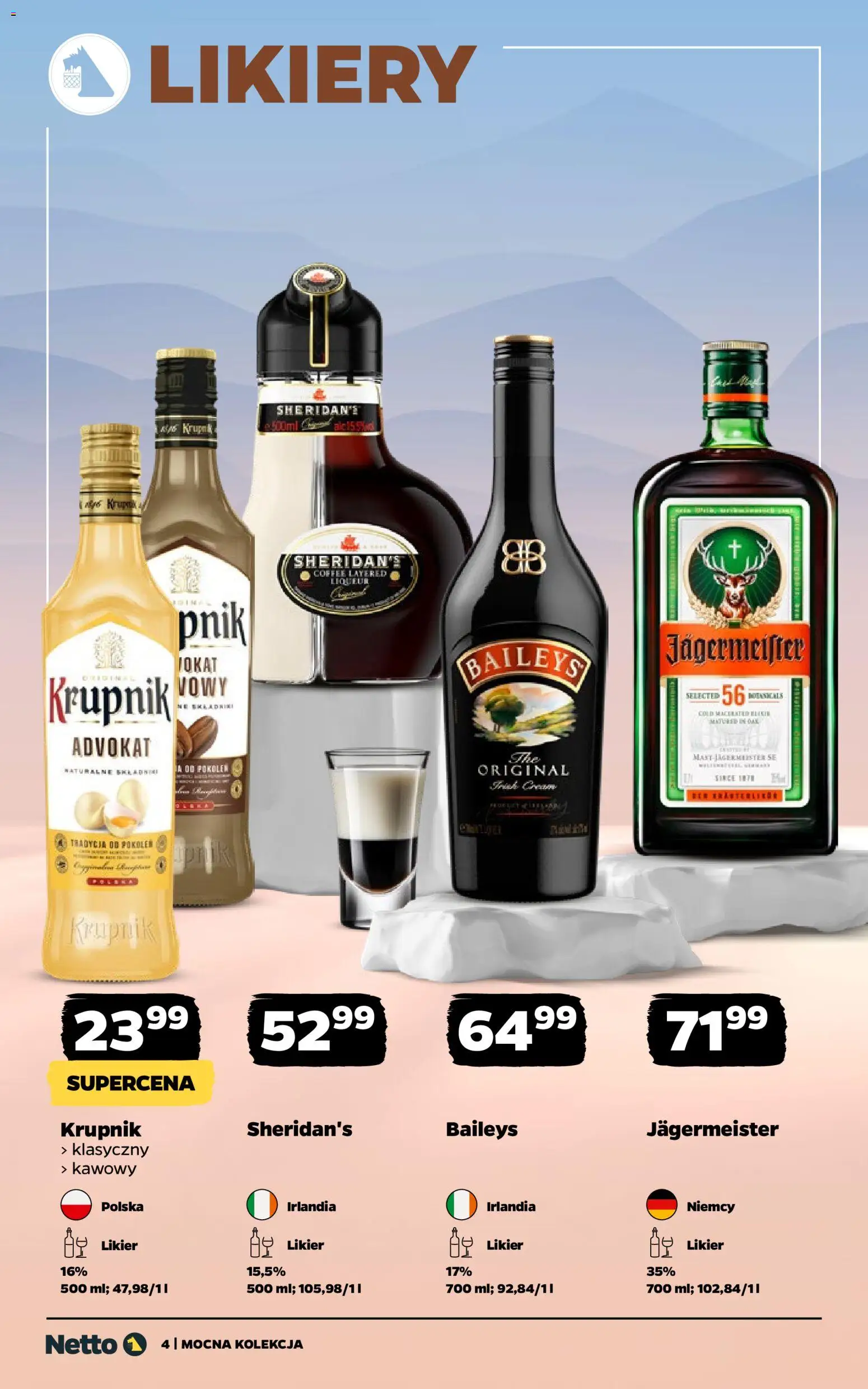 Netto gazetka - Alkohole mocne od 02.03.2026 | Strona: 4 | Produkty: Baileys, Jagermeister