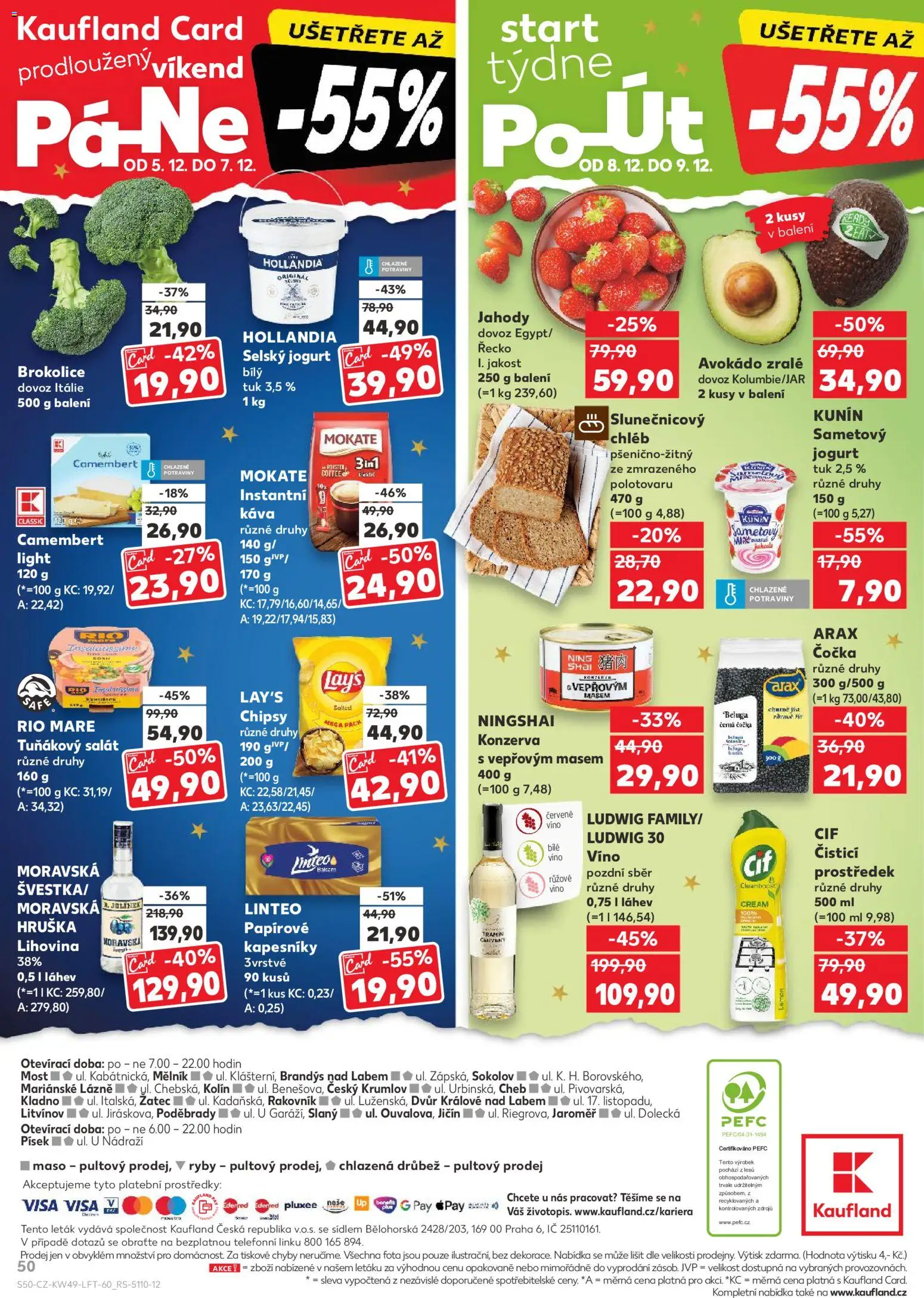 Kaufland leták - Kolín od 03.12.2025 | Strana: 50 | Produkty: Jogurt, Mošt, Avokádo, Potraviny