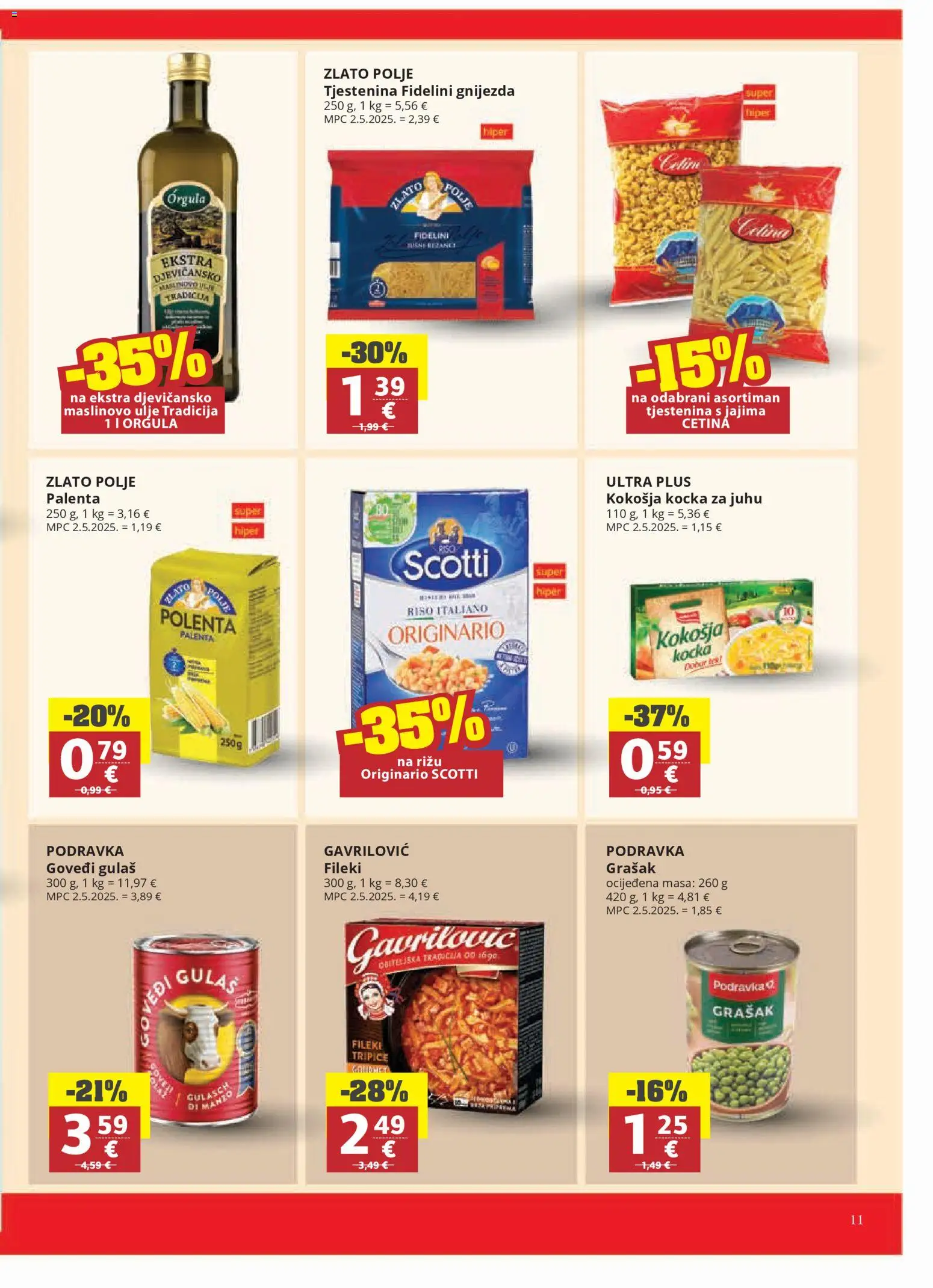 Ribola katalog | vrijedi od 04.03.2026 | Stranica: 11 | Proizvodi: Ulje, Maslinovo ulje, Grašak, Kocka za juhu