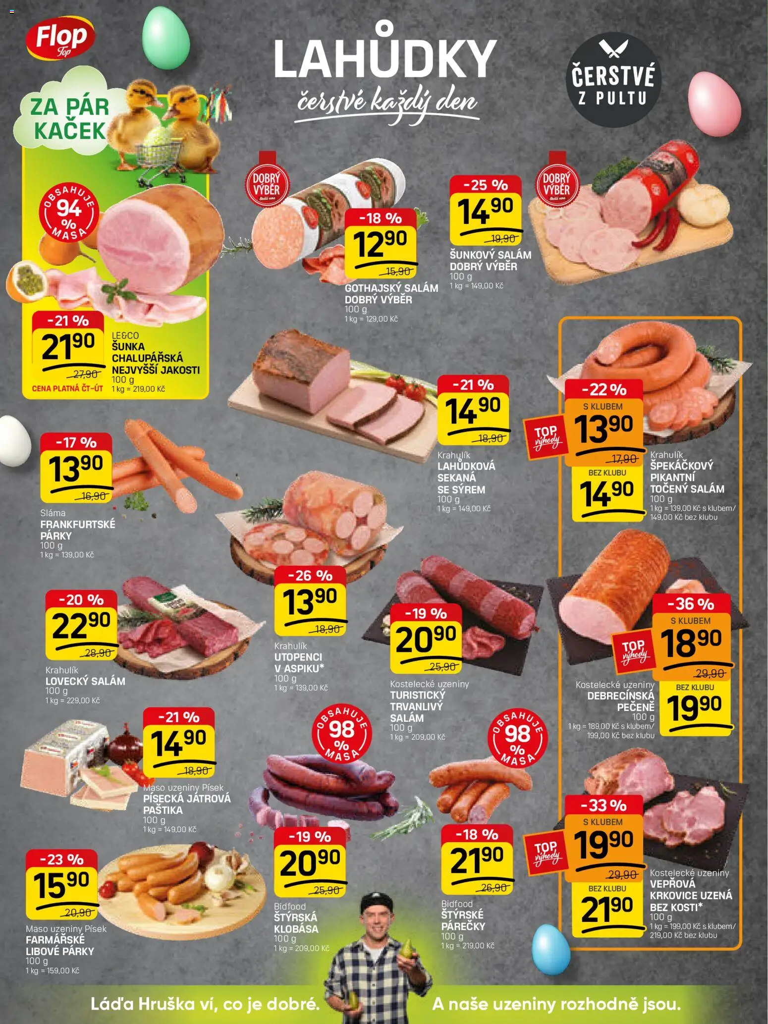 Flop leták - FlopTop od 04.03.2026 | Strana: 2 | Produkty: Písek, Točený salám, Utopenci, Gothajský salám