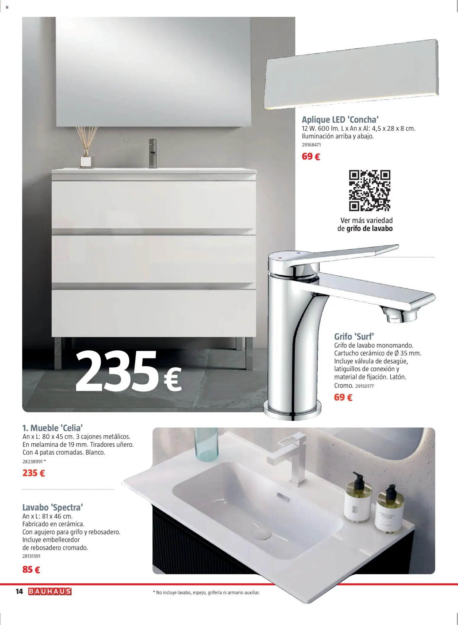 Bauhaus folleto Renueva │ válido desde el 02.03.2026 | Página: 14 | Productos: Galette de chaise, Armario, Lavabo