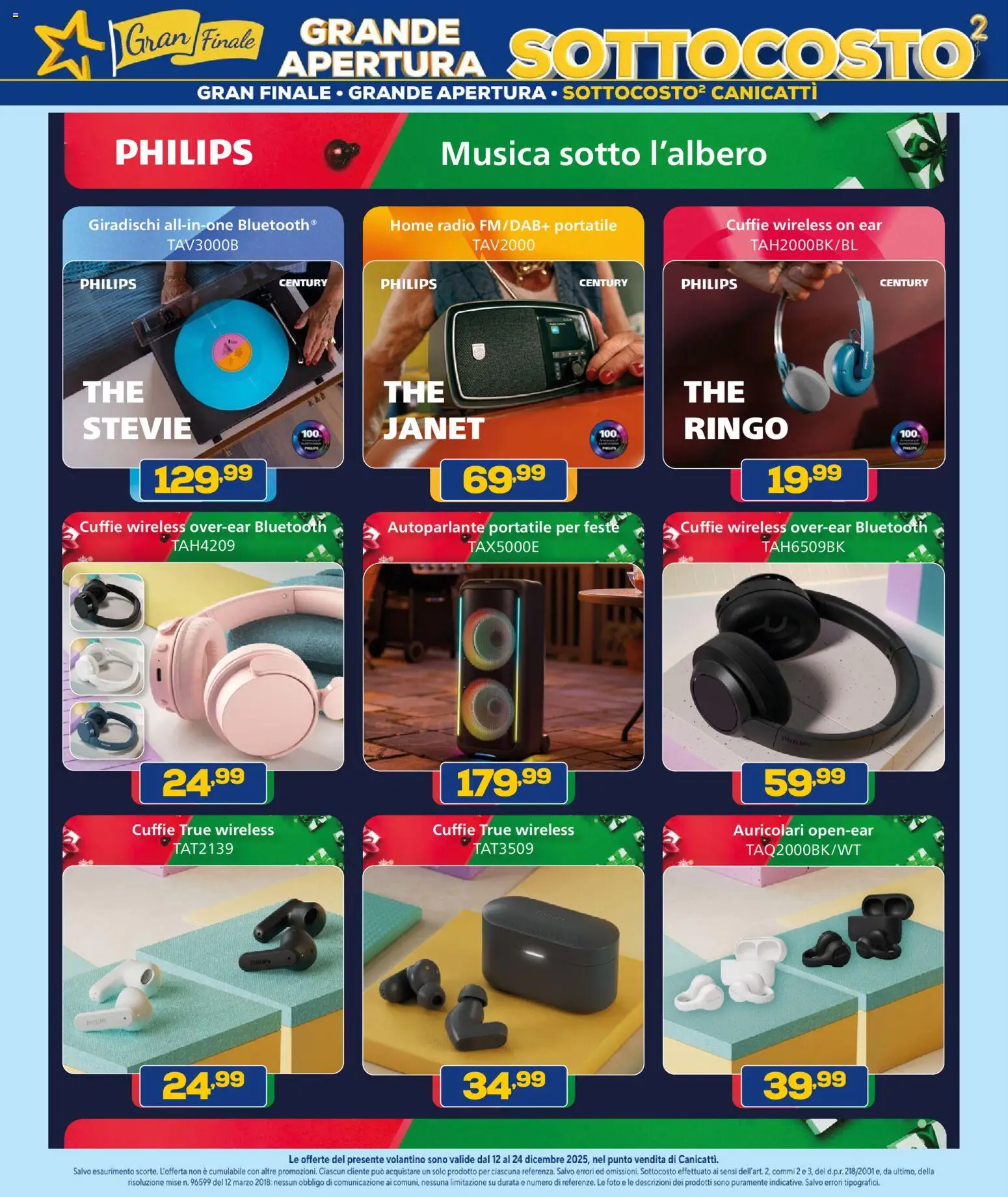 Volantino Euronics del 12.12.2025 | Pagina: 39 | Prodotti: Auricolari, Radio, Cuffie