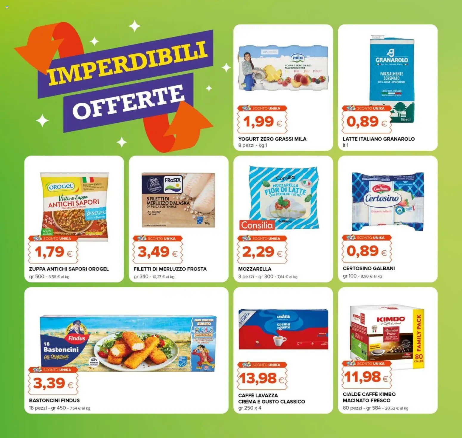 Volantino Oasi del 12.02.2026 | Pagina: 2 | Prodotti: Crema, Cereali, Pesca, Lavazza