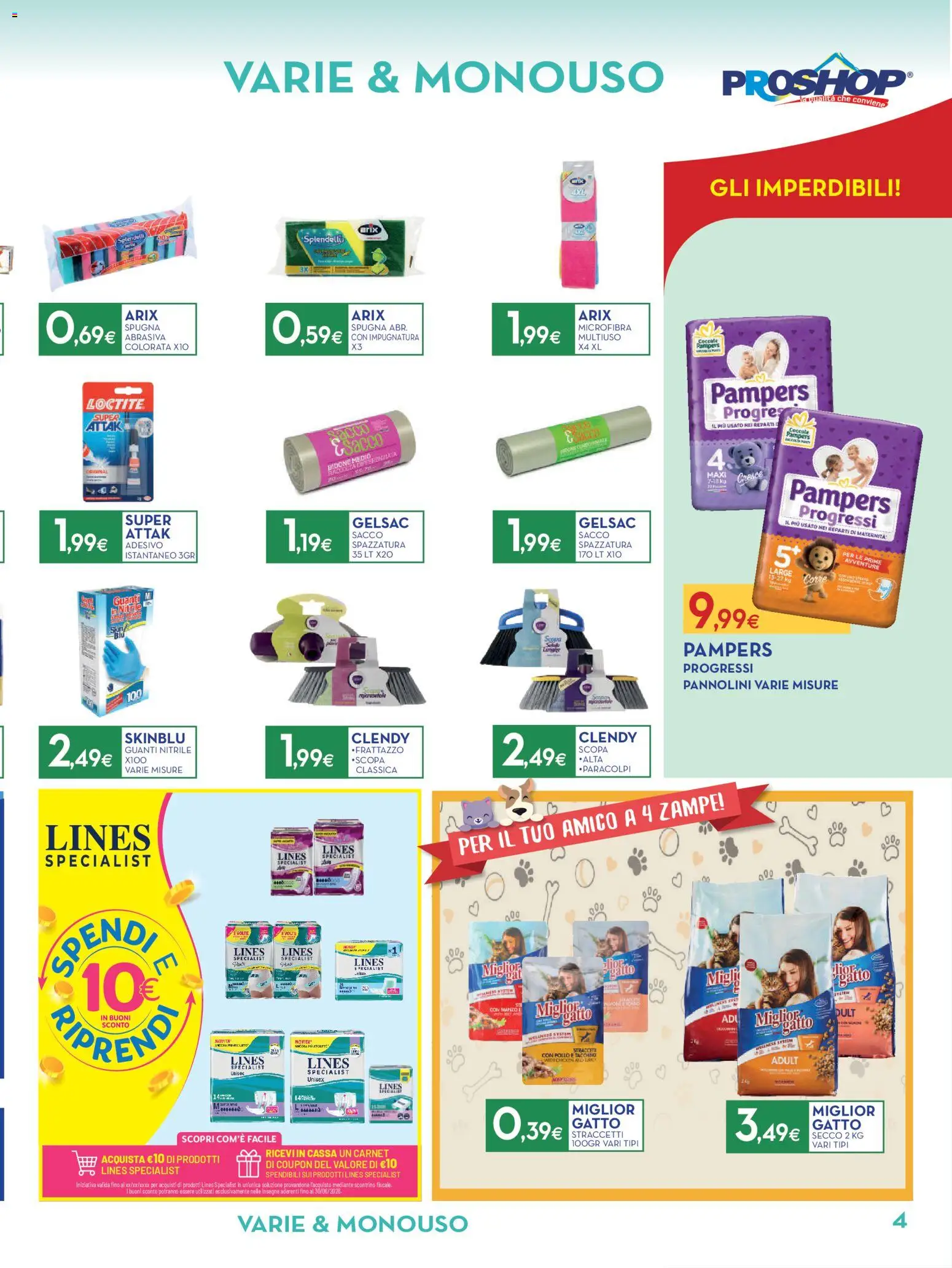 Volantino Proshop del 23.04.2026 | Pagina: 5 | Prodotti: Spugna, Pannolini, Pollo, Pampers