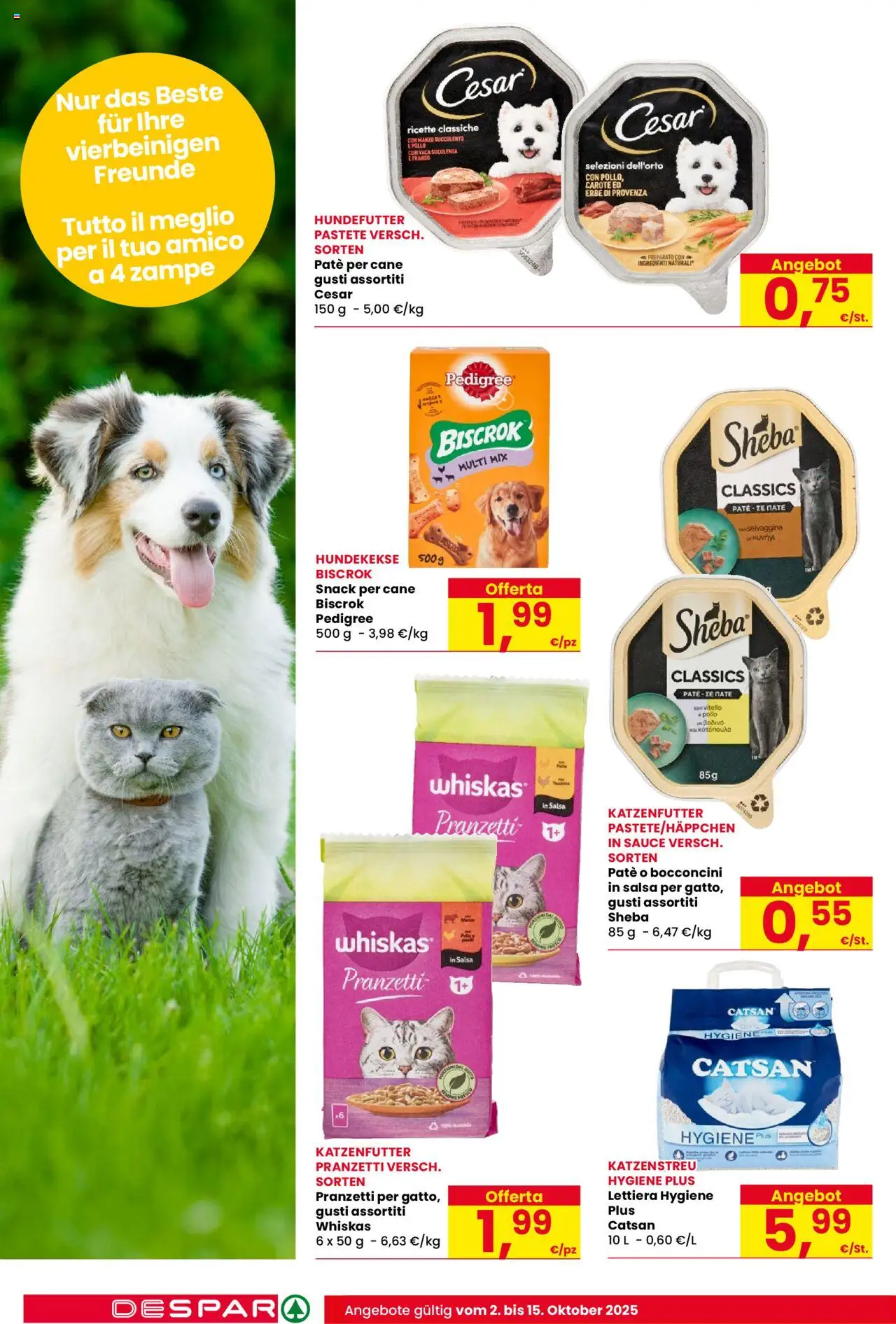 Volantino Despar del 02.10.2025 | Pagina: 18 | Prodotti: Paté, Manzo, Salsa, Vitello