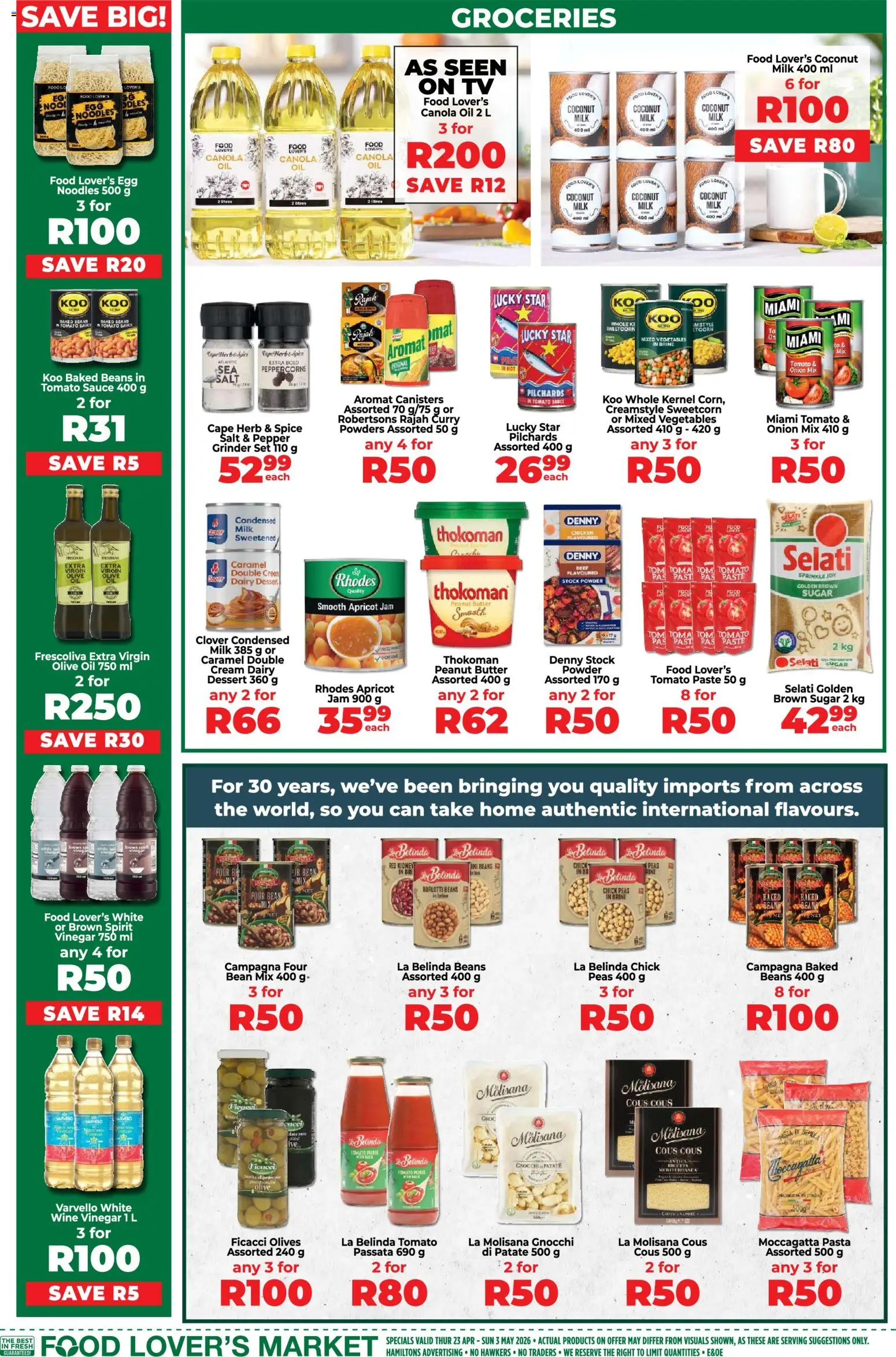 New Food Lover's Market catalogue – valid from 23.04.2026 | Page: 14 | Products: Grinder, Butter, Oil, Beef