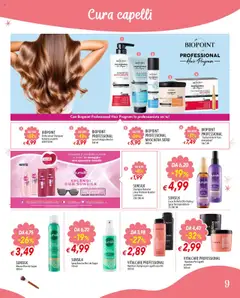 Anteprima del volantino Famila Bellezza catalogo valido a partire dal 22.09.2025 | Pagina: 9 | Prodotti: Shampoo, Maschera per capelli, Lacca, Olio