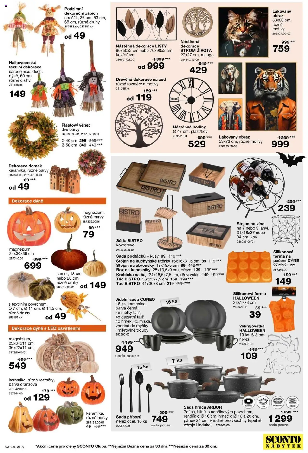Sconto nábytek leták od 24.09.2025 | Strana: 23 | Produkty: Hodiny, Pánev, Čaj, Utěrky