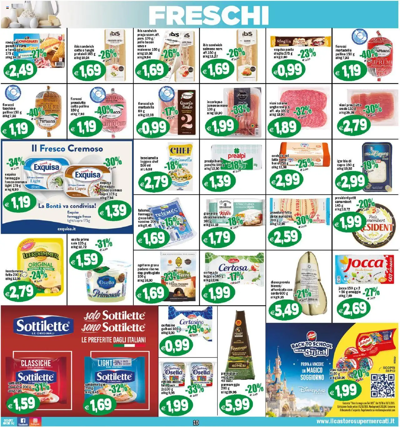 Volantino Il Castoro del 05.09.2025 | Pagina: 10 | Prodotti: Provolone, Latte, Formaggio, Besciamella