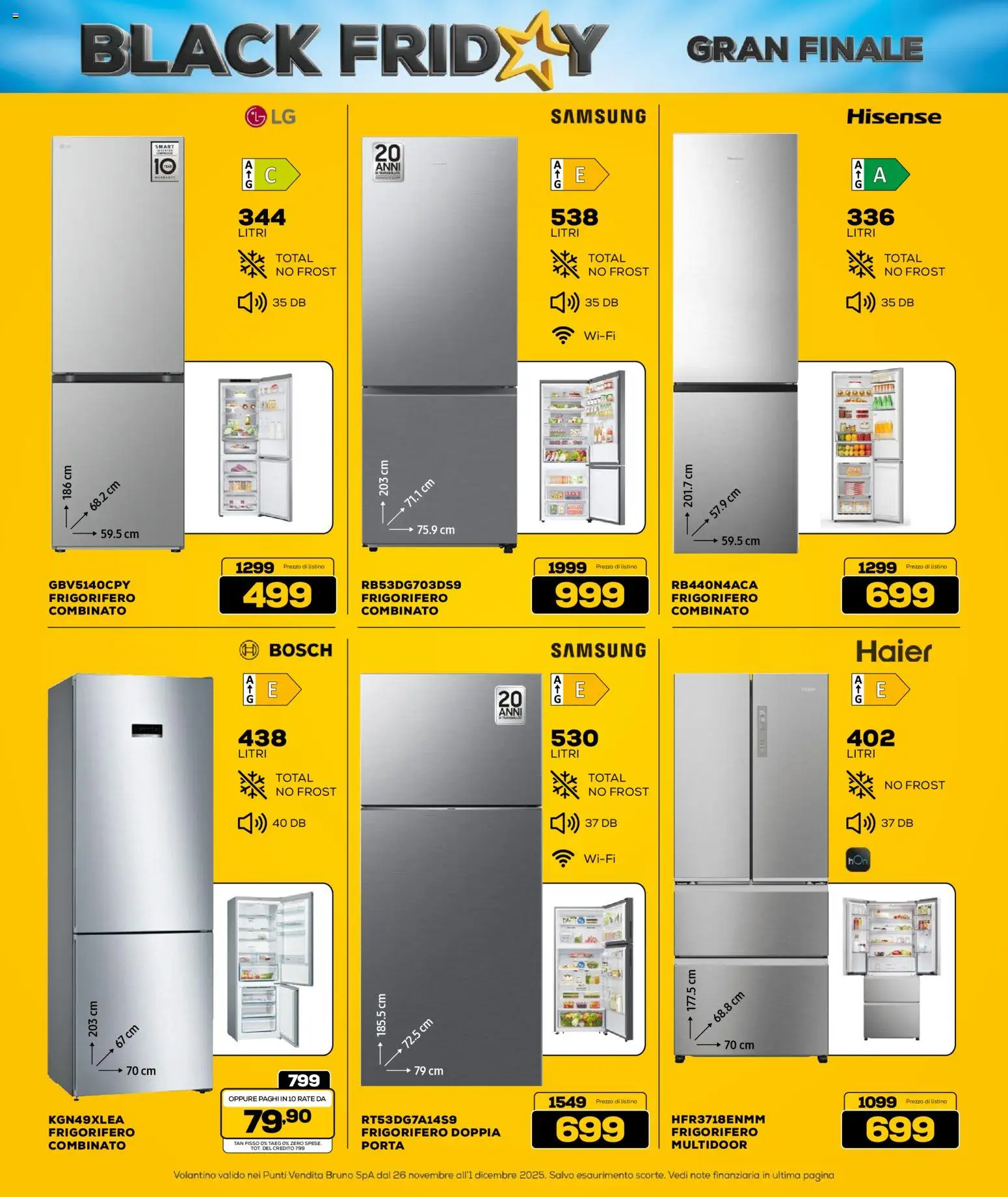 Volantino Euronics del 26.11.2025 | Pagina: 17 | Prodotti: Frigorifero, Frigorifero combinato, Samsung