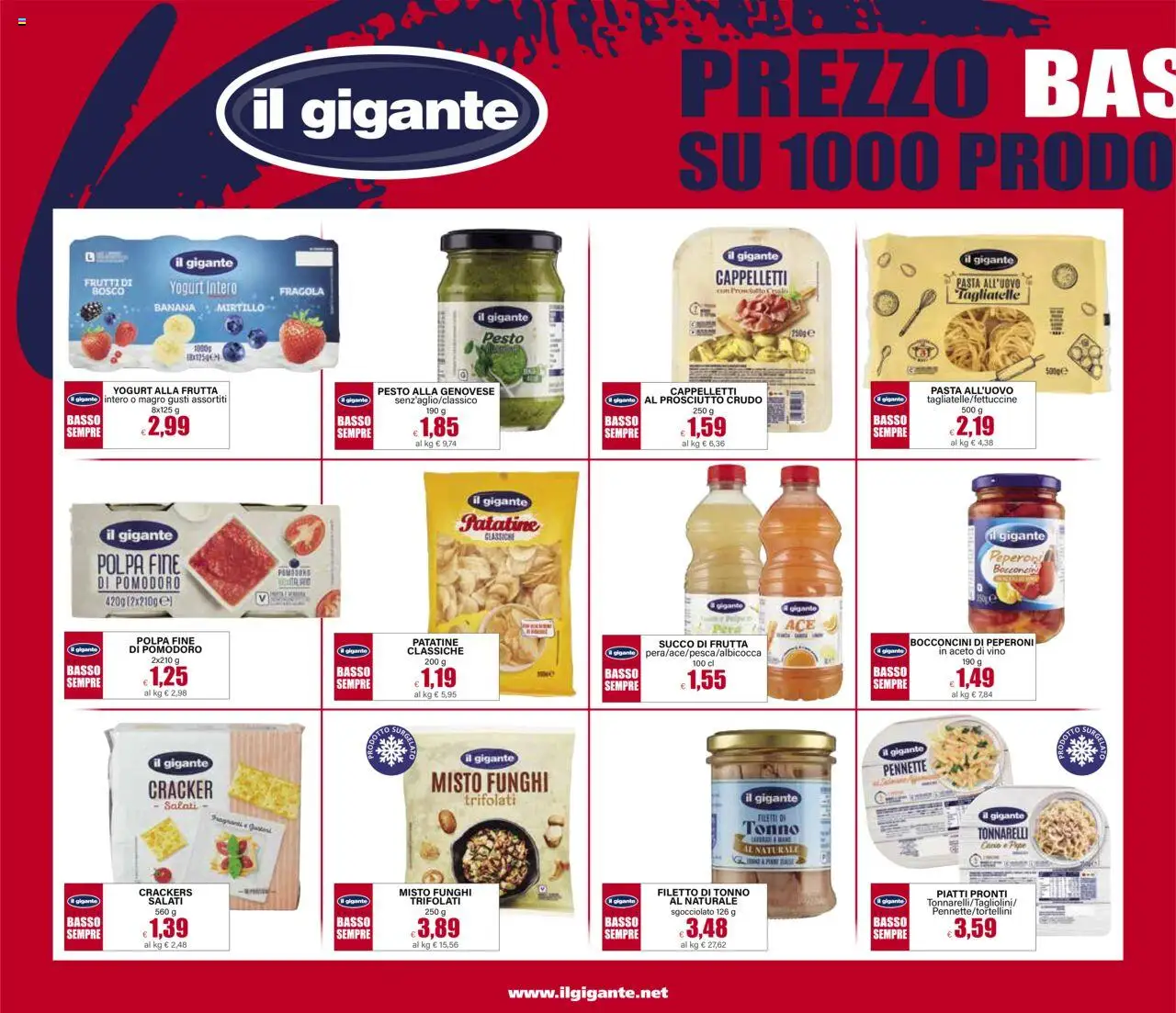 Volantino Il Gigante del 13.10.2025 | Pagina: 24 | Prodotti: Tagliatelle, Vino, Pera, Pennette