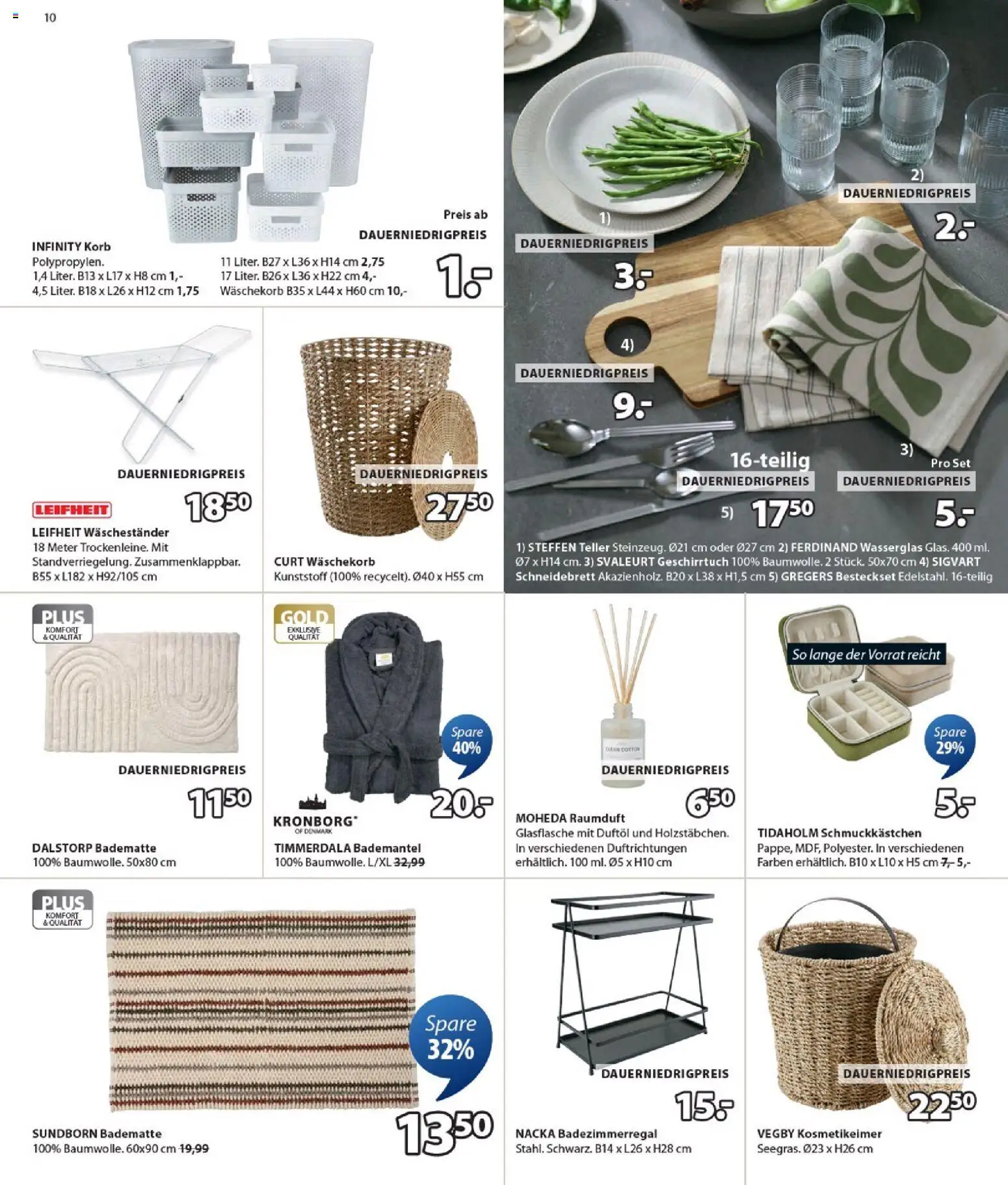 Angebote JYSK – gültig ab 30.12.2025 | Seite: 10 | Produkte: Korb, Schmuckkästchen, Bademantel, Waschestander