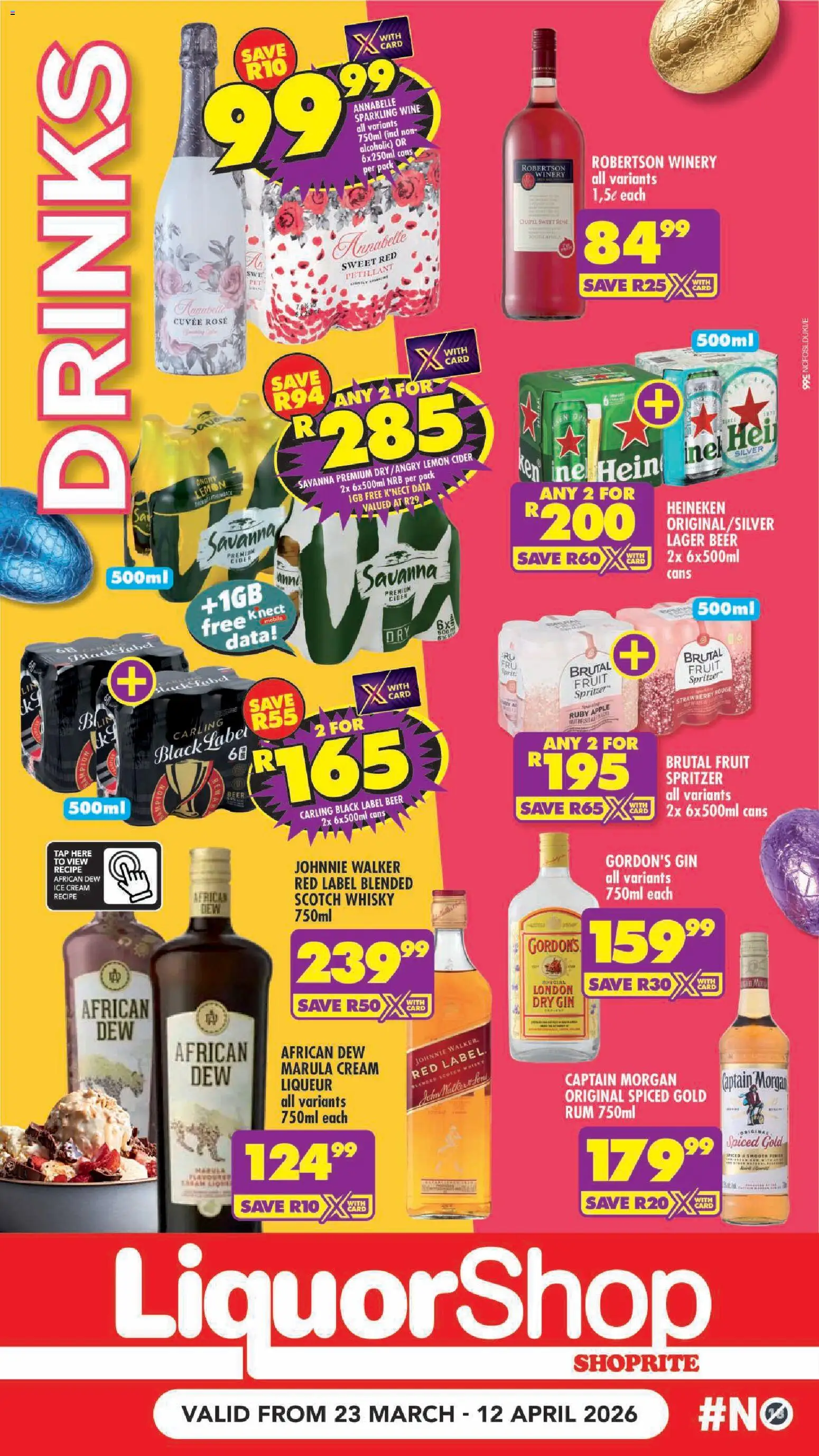 New Shoprite catalogue – valid from 23.03.2026 | Page: 7 | Products: Rum, Cider, Cream, Fruit