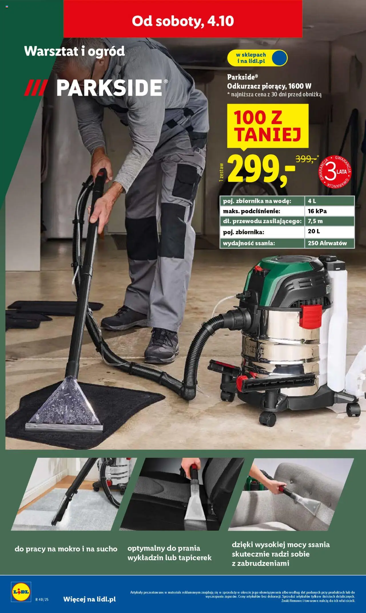 Lidl Gazetka od 02.10.2025 | Strona: 18 | Produkty: Odkurzacz, Cleaner