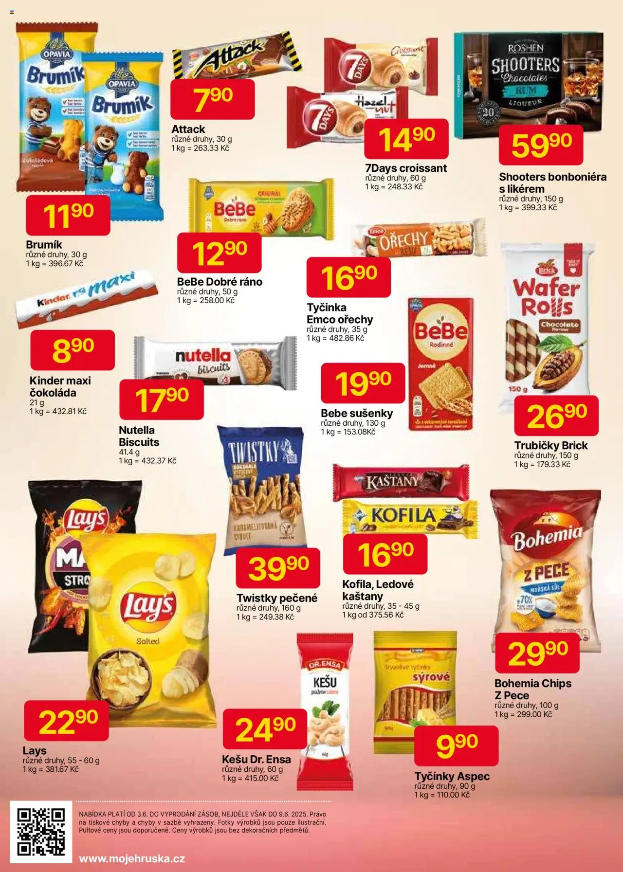 Hruška leták od 03.06.2025 | Strana: 8 | Produkty: Ledové kaštany, Bebe sušenky, Bohemia chips, Brumik