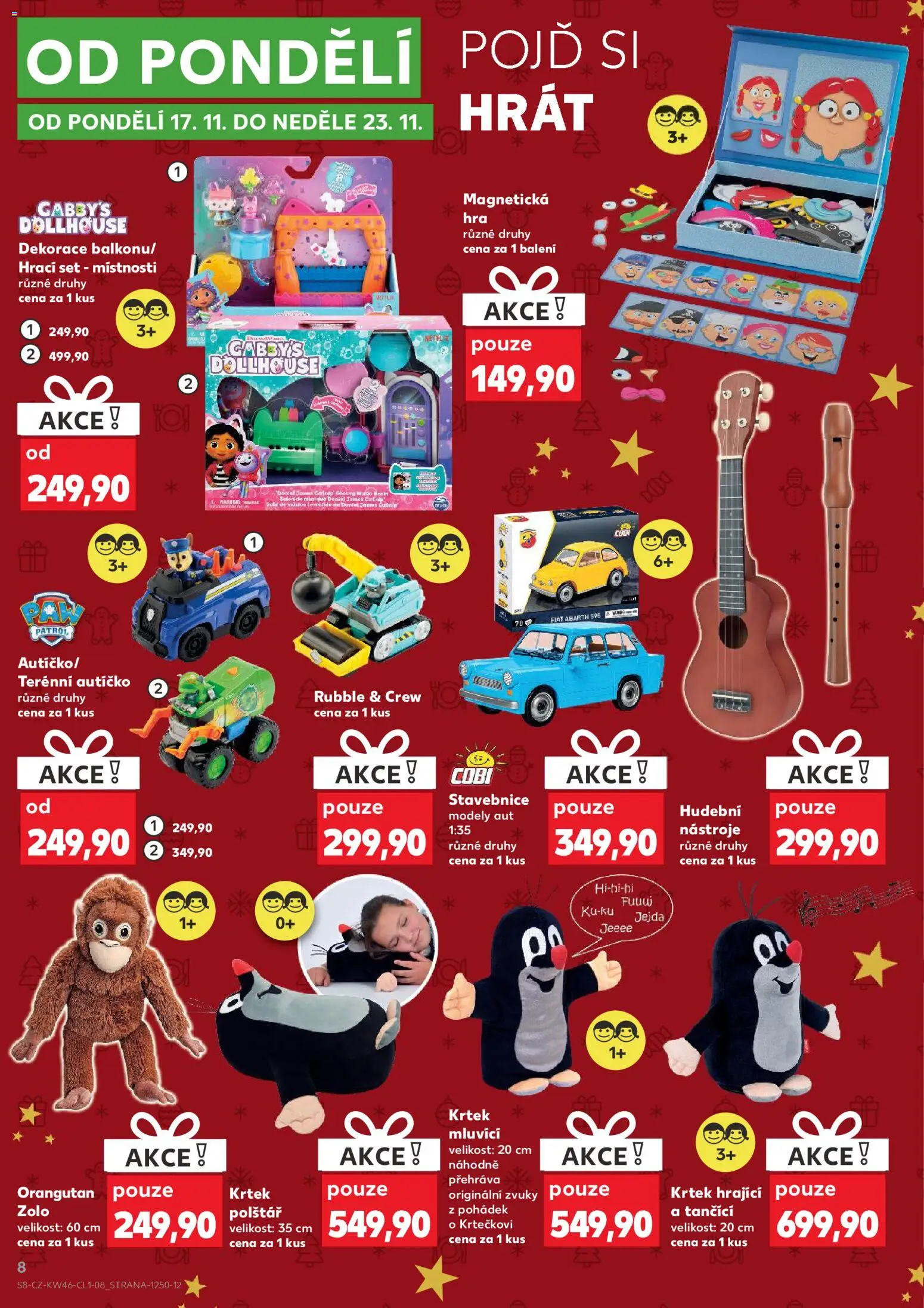Kaufland leták - Kolín od 12.11.2025 | Strana: 8 | Produkty: Stavebnice, Gabby's Dollhouse, Modely, Dekorace