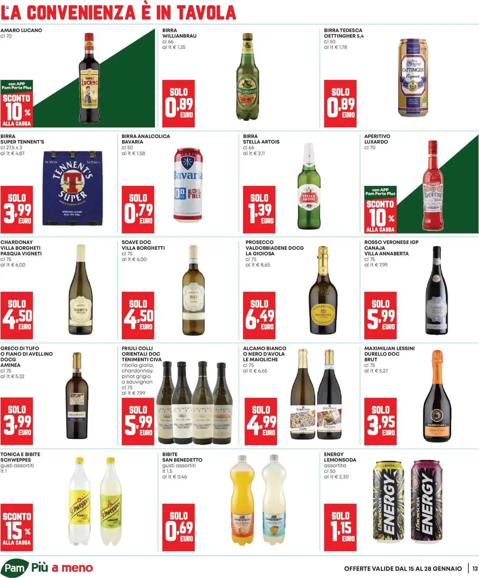 Volantino Panorama del 15.01.2026 | Pagina: 12 | Prodotti: Tennent's, Limone, Bibite, Aperitivo