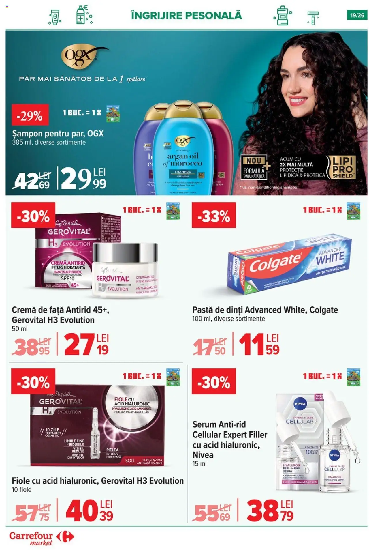 Carrefour catalog - Market – valabil de la 03.09.2025 | Pagină: 20 | Produse: Serum, Șampon, Cremă, Pastă de dinți