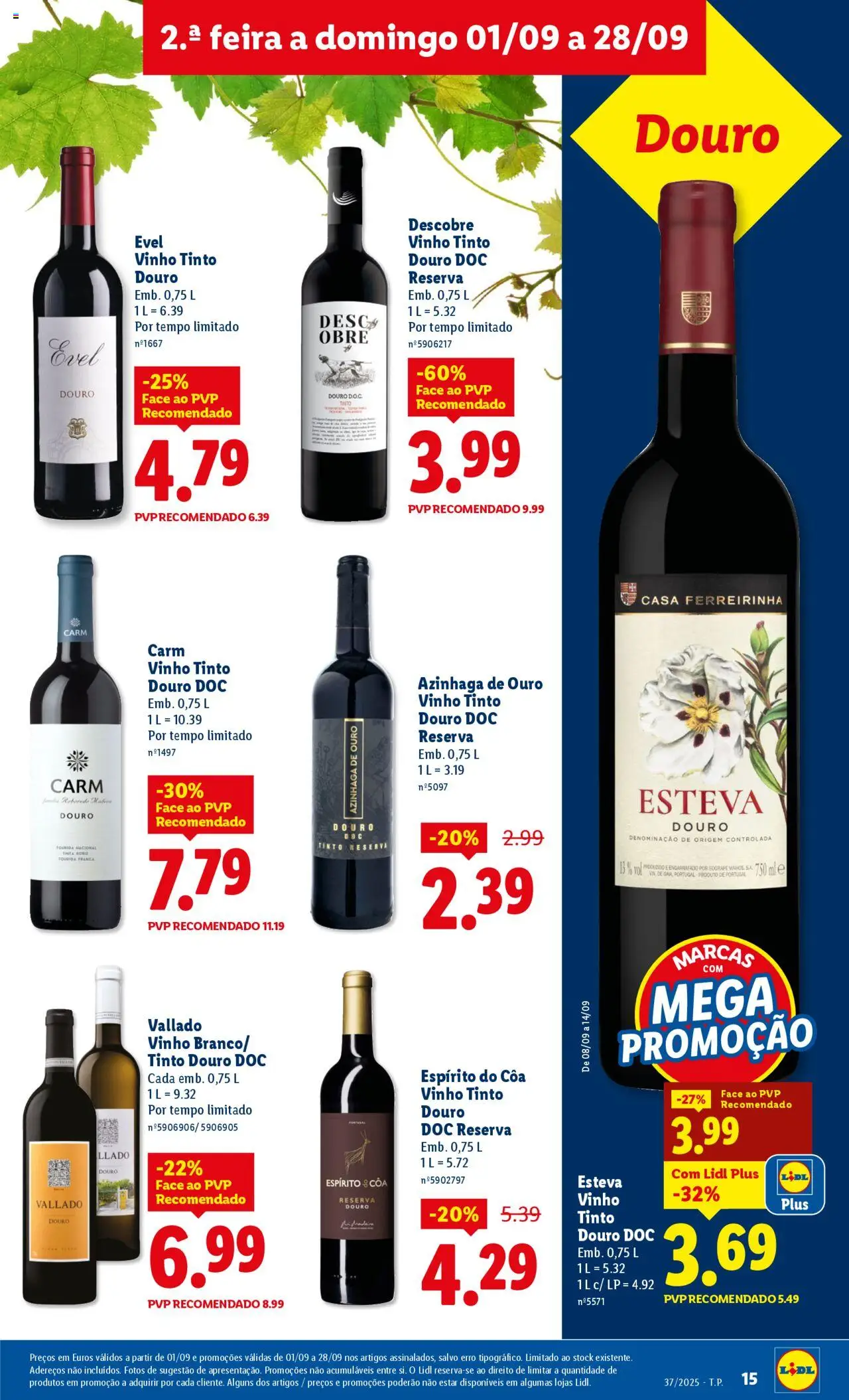 Lidl folheto │ válido de 08.09.2025 | Página: 15 | Produtos: Tinta, Vinho, Vinho tinto