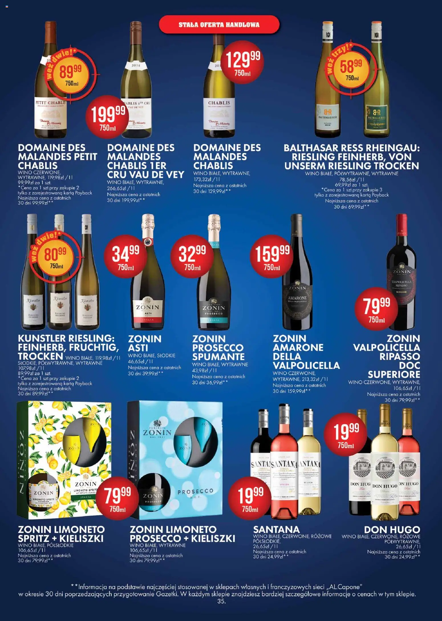 Al.Capone Gazetka od 13.11.2025 | Strona: 35 | Produkty: Karta, Riesling, Wino, Prosecco