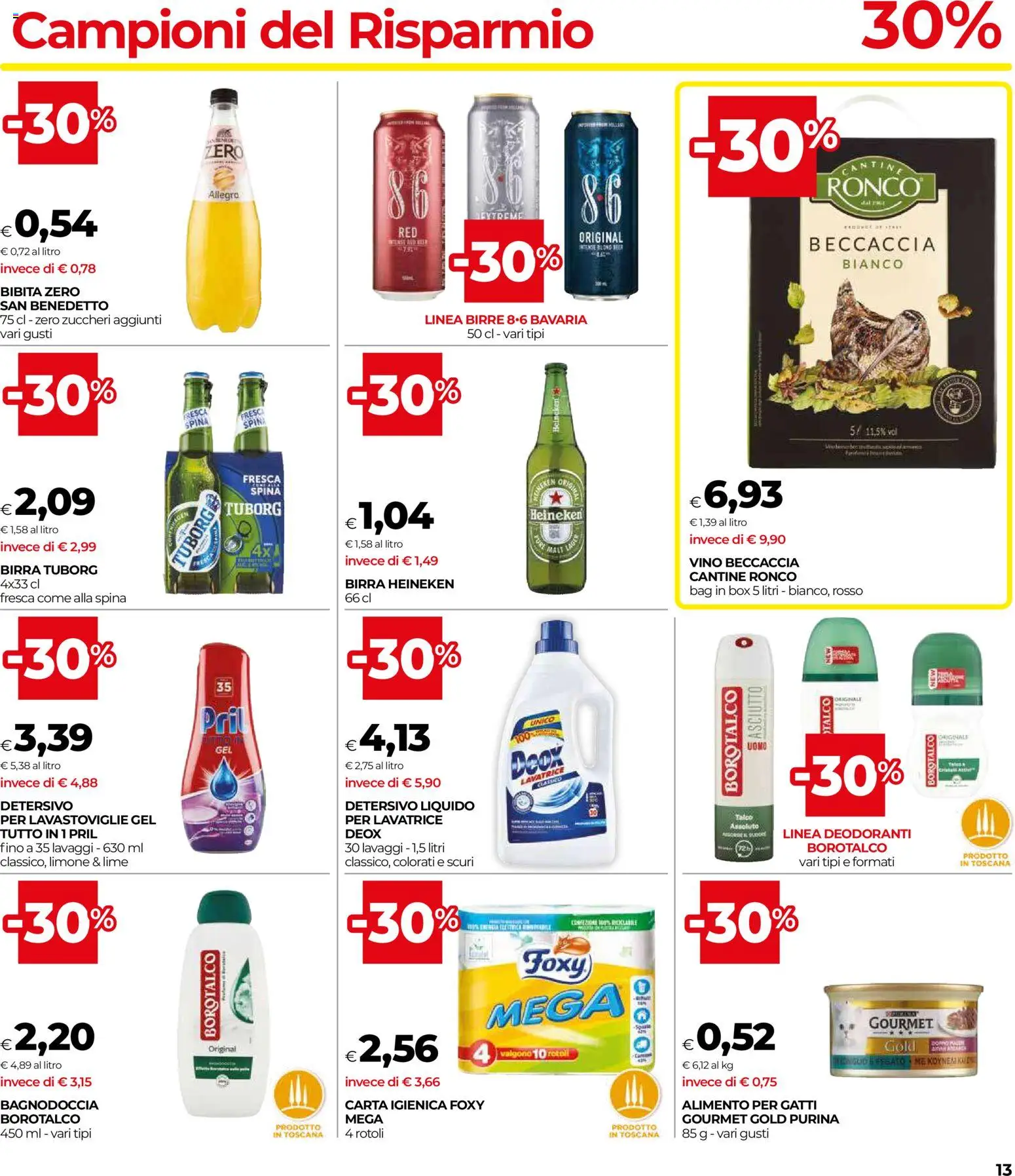 Volantino COOP del 20.11.2025 | Pagina: 13 | Prodotti: Carta igienica, Limone, Lime, Bibita