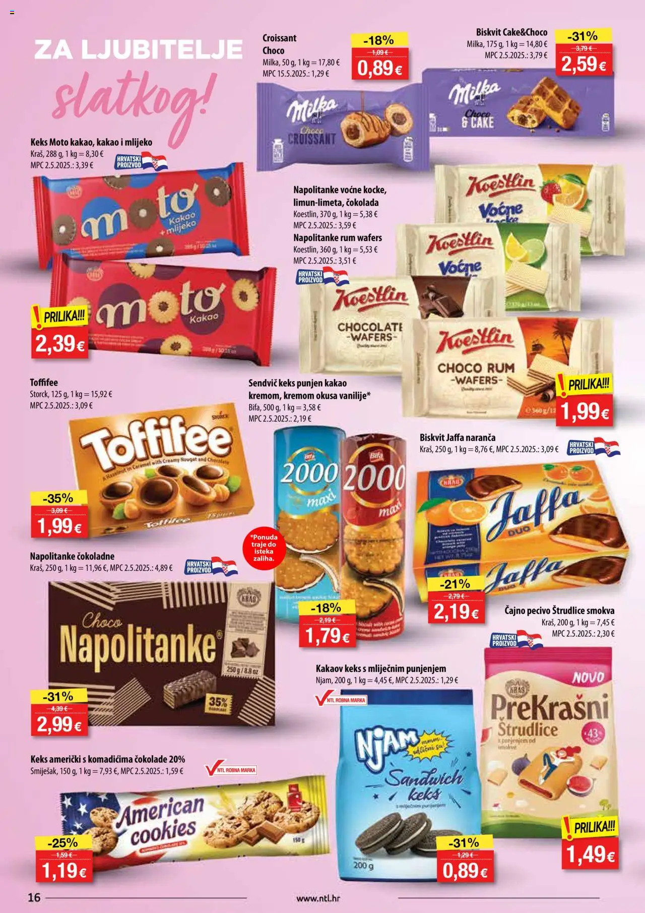 NTL katalog | vrijedi od 06.08.2025 | Stranica: 16 | Proizvodi: Mlijeko, Čokolada, Rum, Kakao