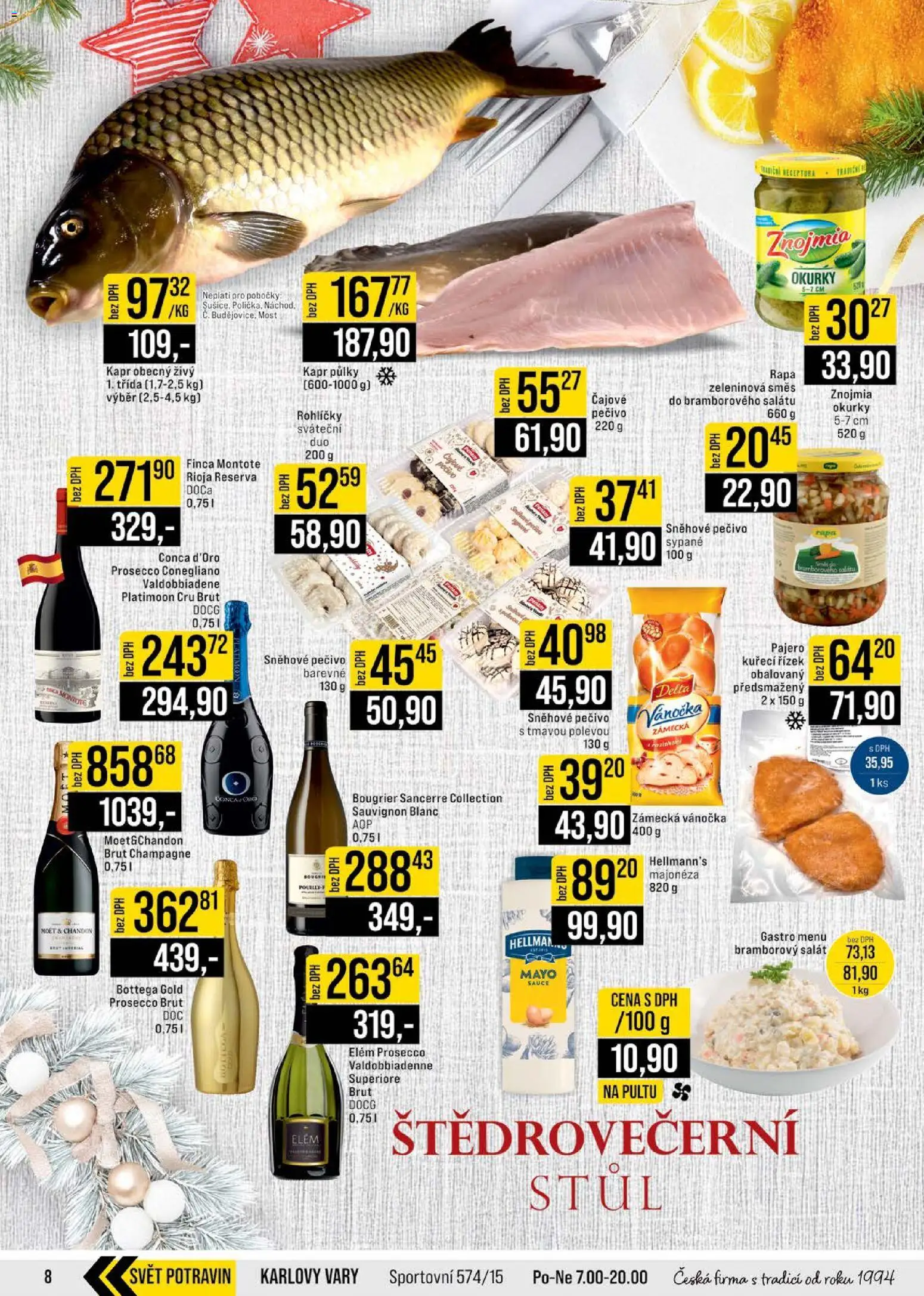 Jip leták - Cash & Carry od 17.12.2025 | Strana: 8 | Produkty: Okurky, Salát, Moët, Hellmann's