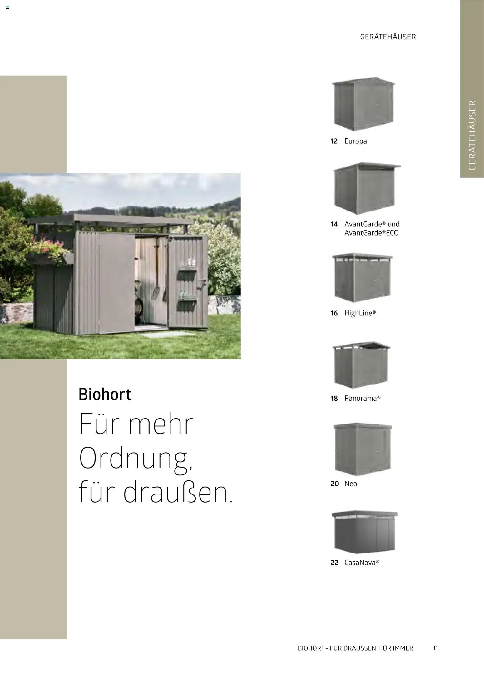 Dehner Biohort – Metall für Garten & Terrasse – gültig ab 01.01.2026 | Seite: 11