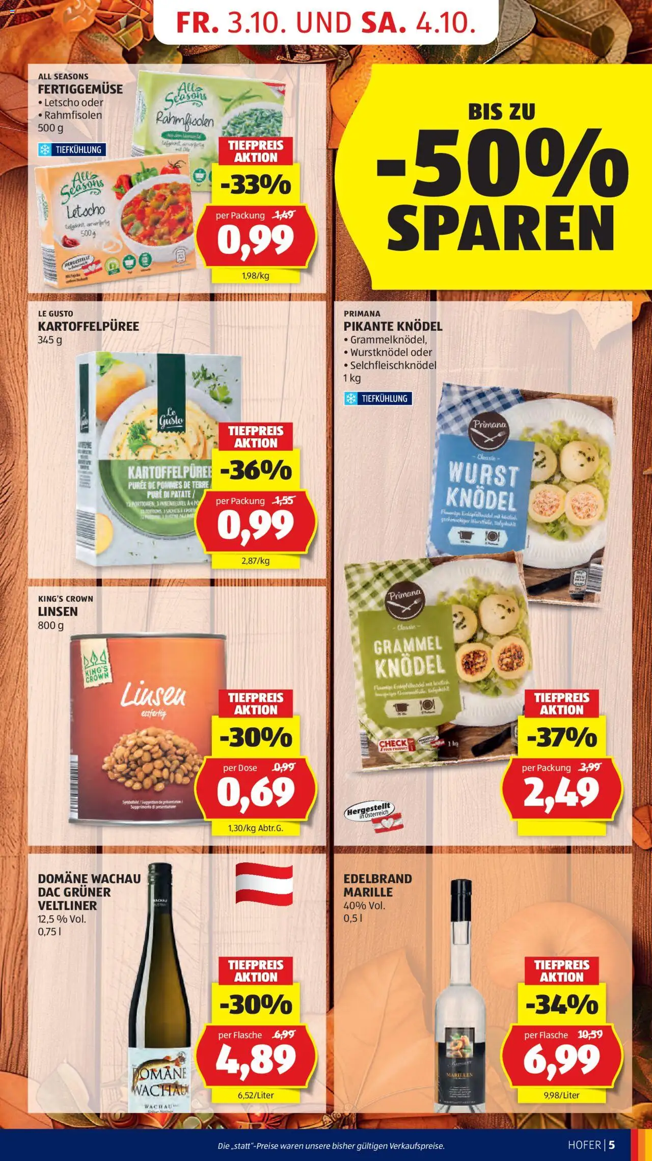 Hofer Flugblatt gültig ab 03.10.2025 | Seite: 7 | Produkte: Wurst