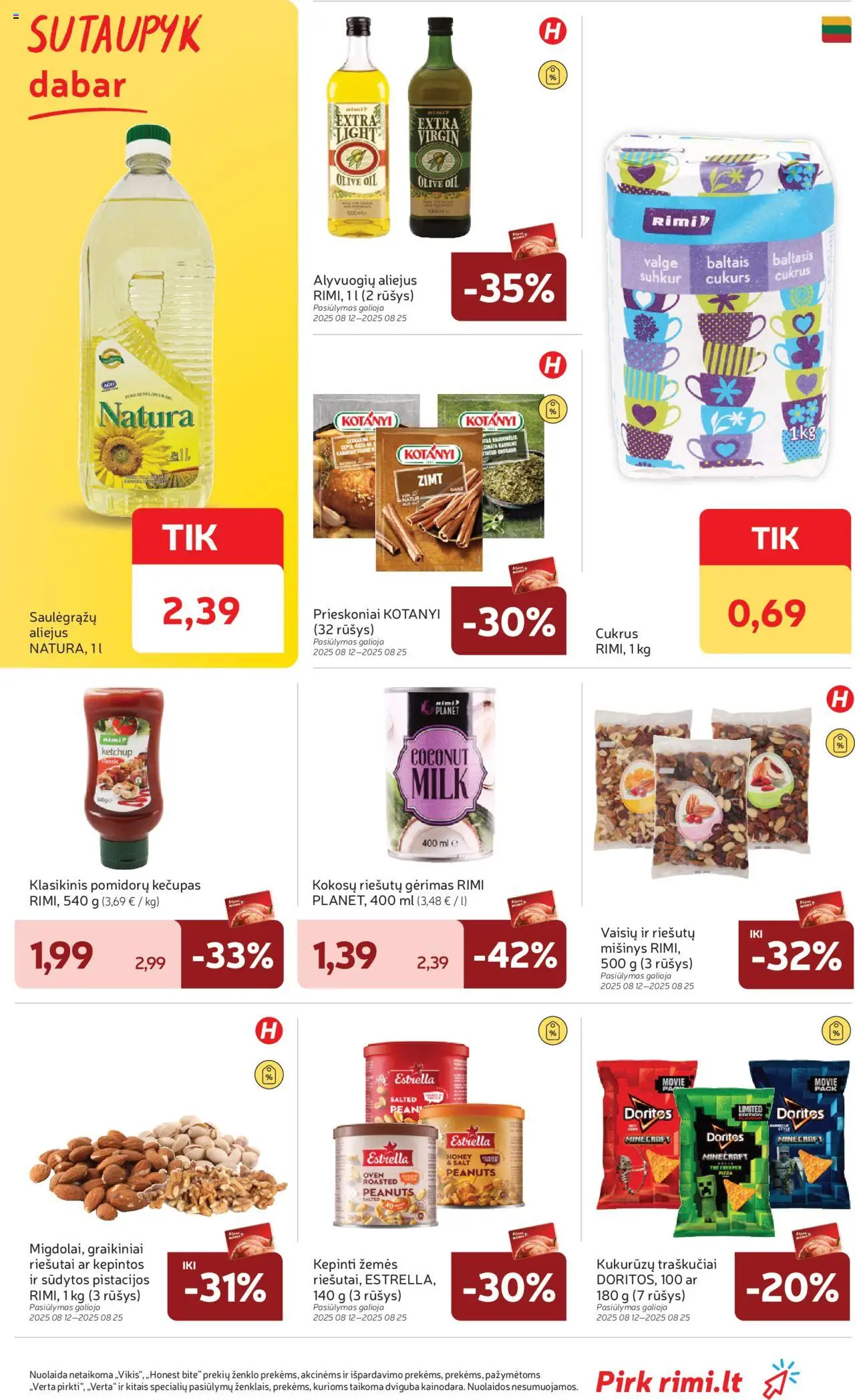 Rimi leidinys│galioja nuo 19.08.2025 | Puslapis: 27 | Prekių: Riešutai, Aliejus, Kečupas, Pistacijos