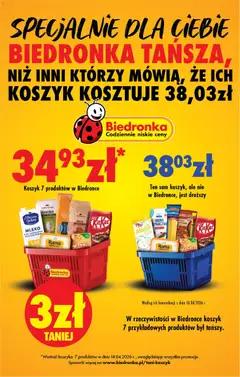 Pogląd oferty "Biedronka gazetka - Tani koszyk" - ważna od 09.04.2026