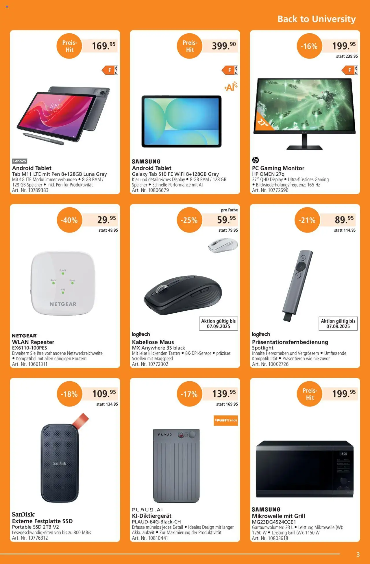 Fust Aktionen ab 25.08.2025 | Seite: 3 | Produkte: Monitor, Pc, Maus, Samsung