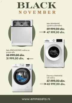 Emmezeta Black Friday  - pregled Emmezeta kataloga - važi od 01.11.2025 | Strana: 4 | Proizvode: Mašina za pranje veša, Veš mašina