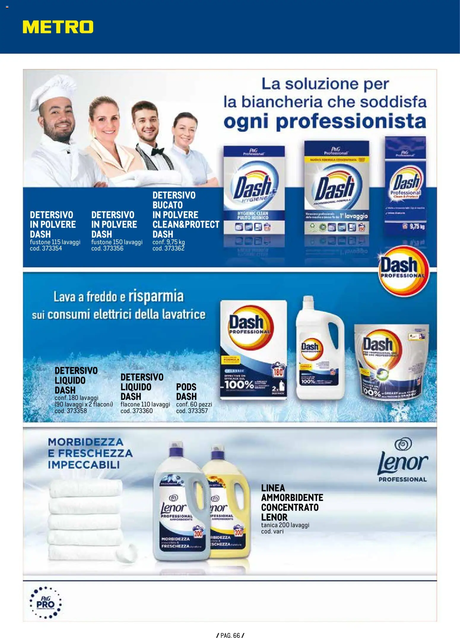 Volantino Metro del 07.01.2026 | Pagina: 66 | Prodotti: Detersivo in polvere, Ammorbidente, Lavatrice, Tanica