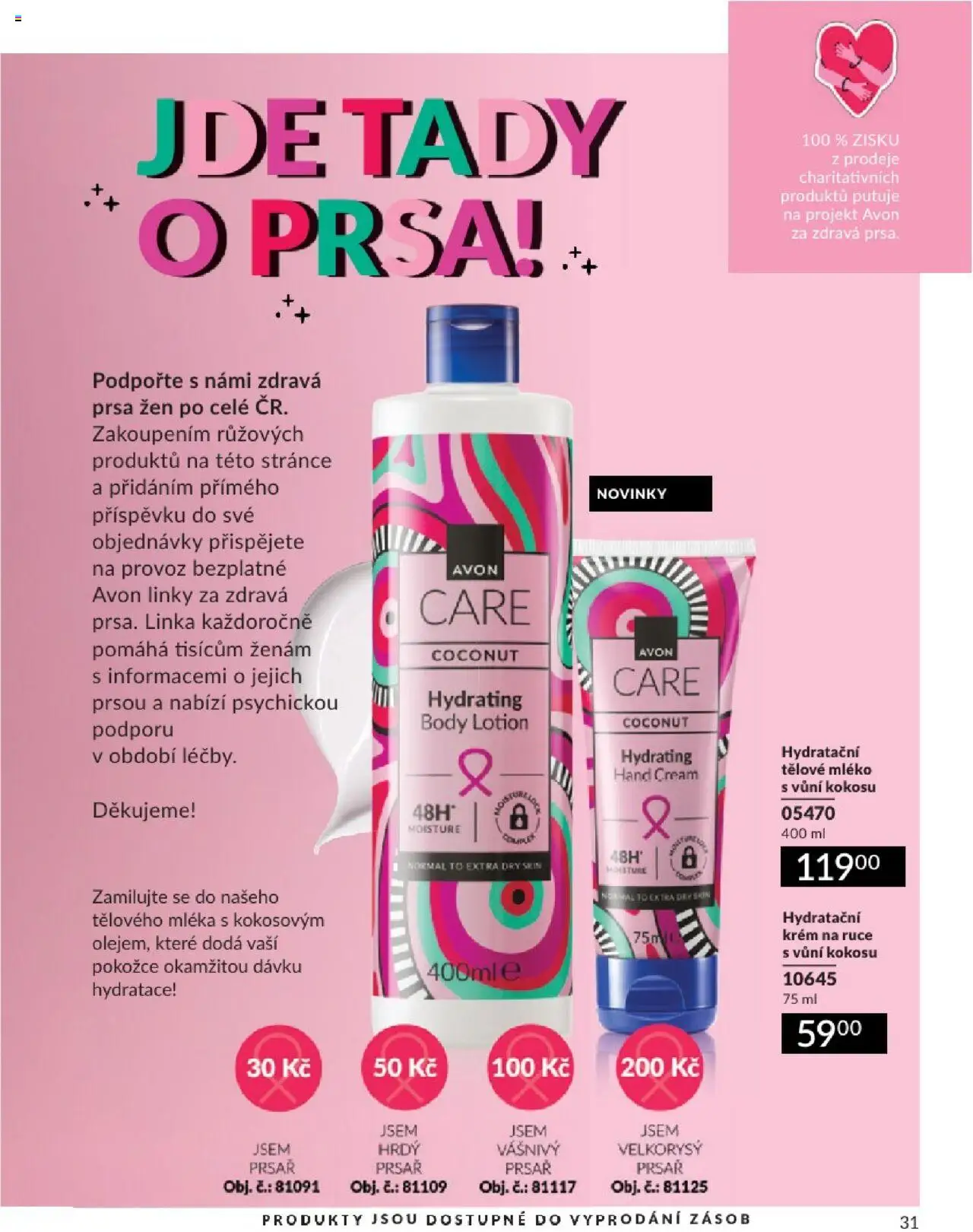 Avon katalog 8/2025 od 31.07.2025 | Strana: 31 | Produkty: Krém na ruce, Mléko, Krém, Body
