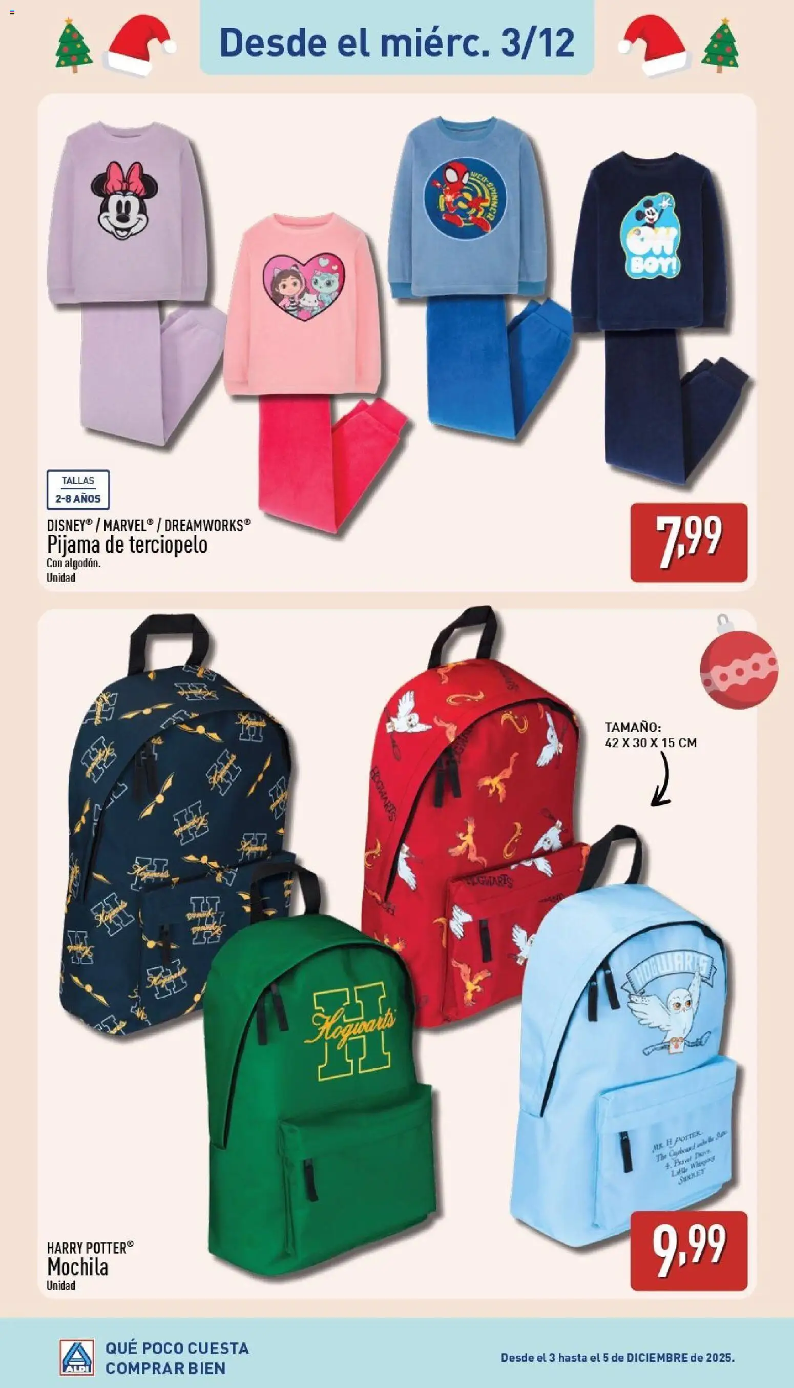 Aldi folleto Península │ válido desde el 01.12.2025 | Página: 25 | Productos: Pijama, Mochila