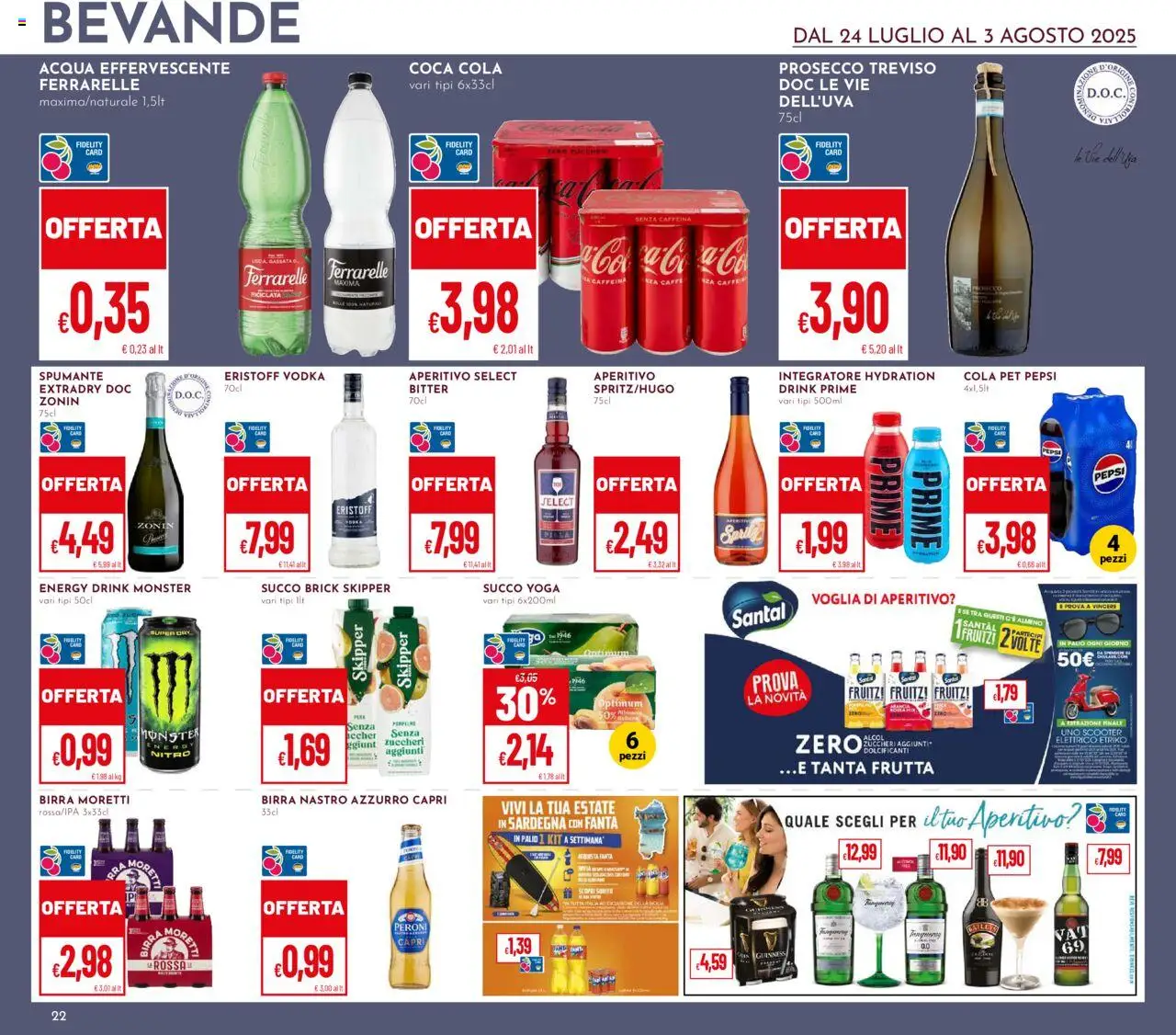Volantino Pan del 24.07.2025 | Pagina: 22 | Prodotti: Caffè, Prosecco, Fanta, Ferrarelle