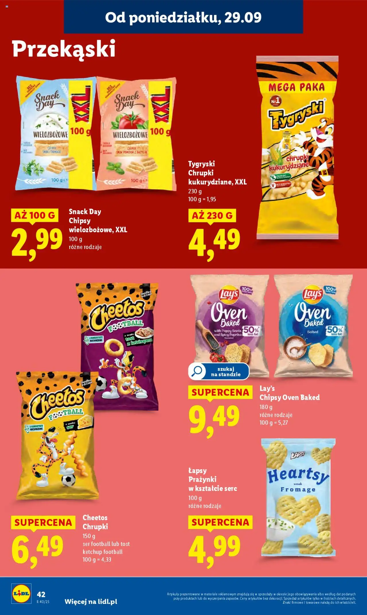 Lidl Gazetka od 29.09.2025 | Strona: 46 | Produkty: Chipsy, Ketchup, Chrupki, Ser