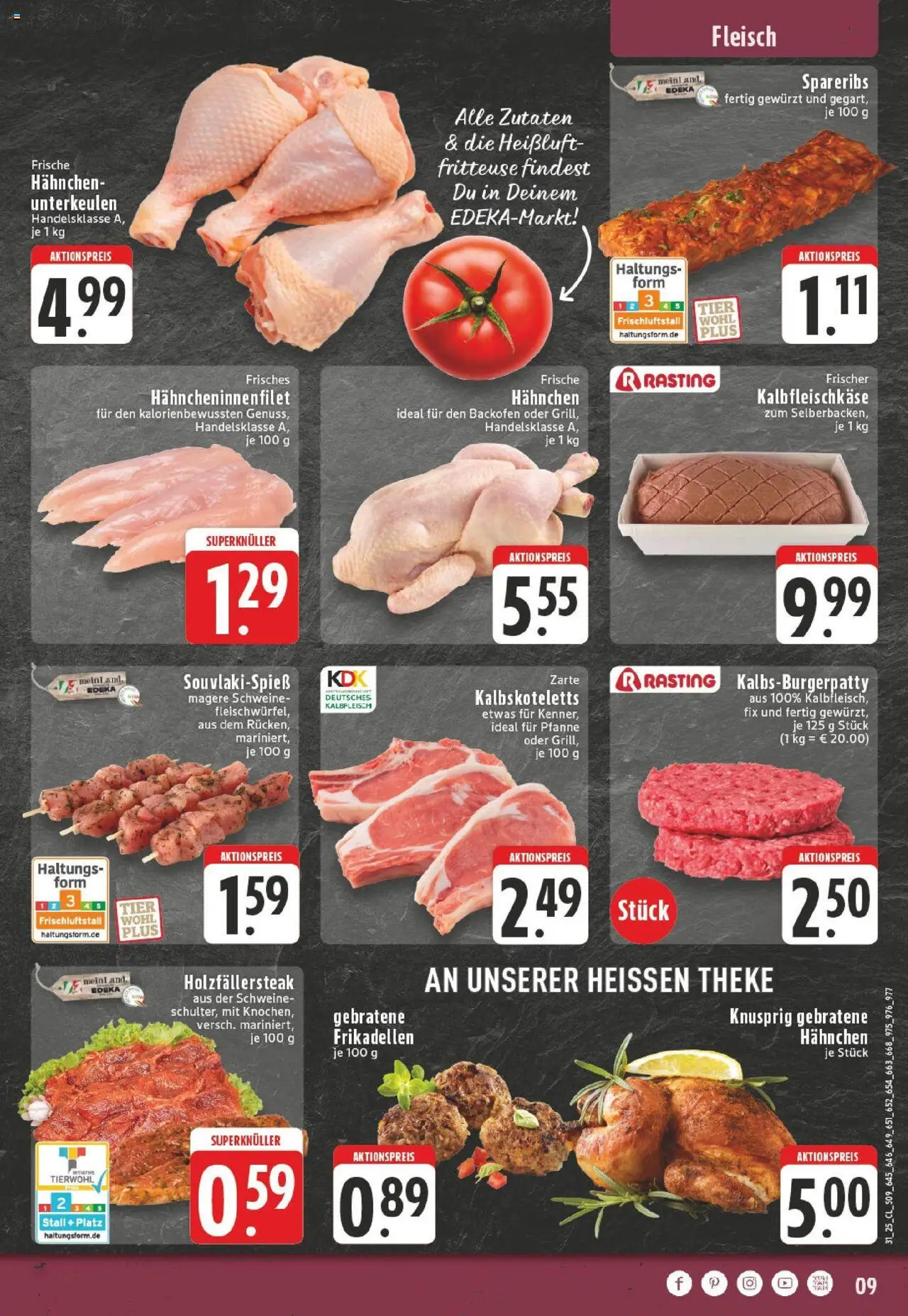 Edeka prospekt Mülheim An Der Ruhr	 - gültig ab dem 27.07.2025 | Seite: 9 | Produkte: Hahnchen, Burger, Backofen, Fleisch