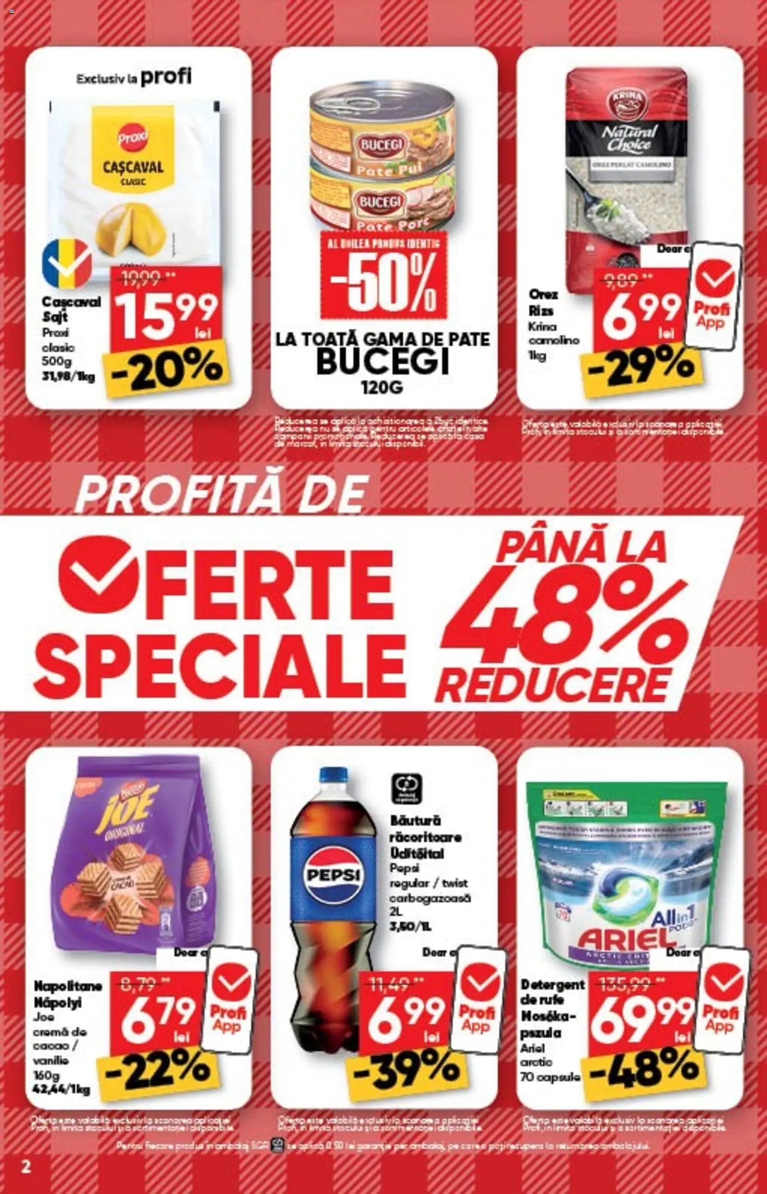 Noul catalog Profi – valabil de la 18.03.2026 | Pagină: 2 | Produse: Boiler, Pate, Cașcaval, Orez